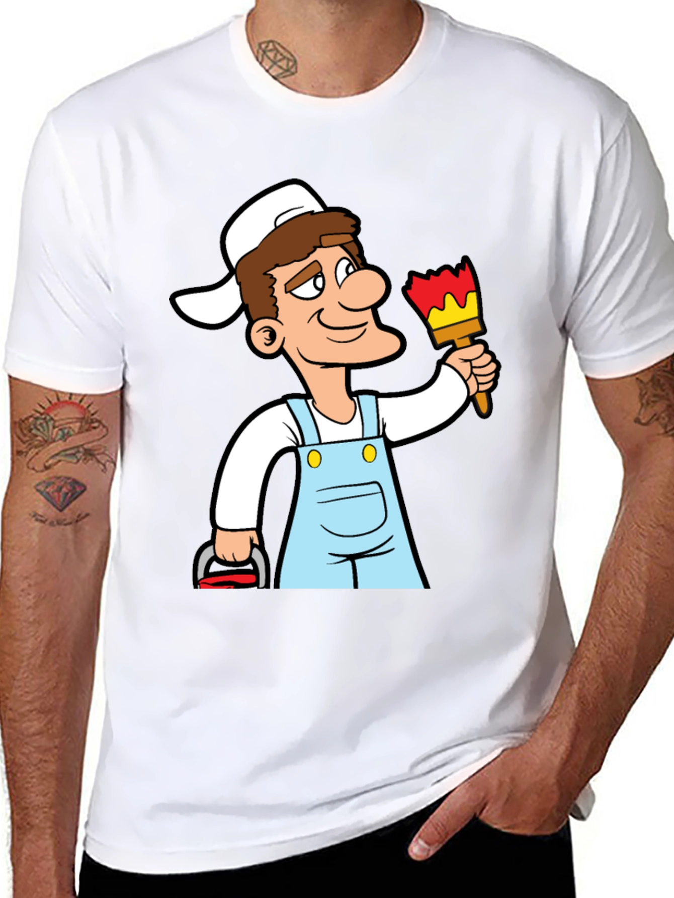 Painter Cartoon Graphic Tee