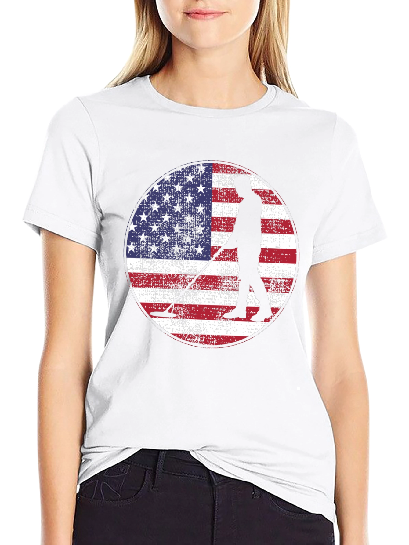 American Flag Metal Detecting T-Shirt