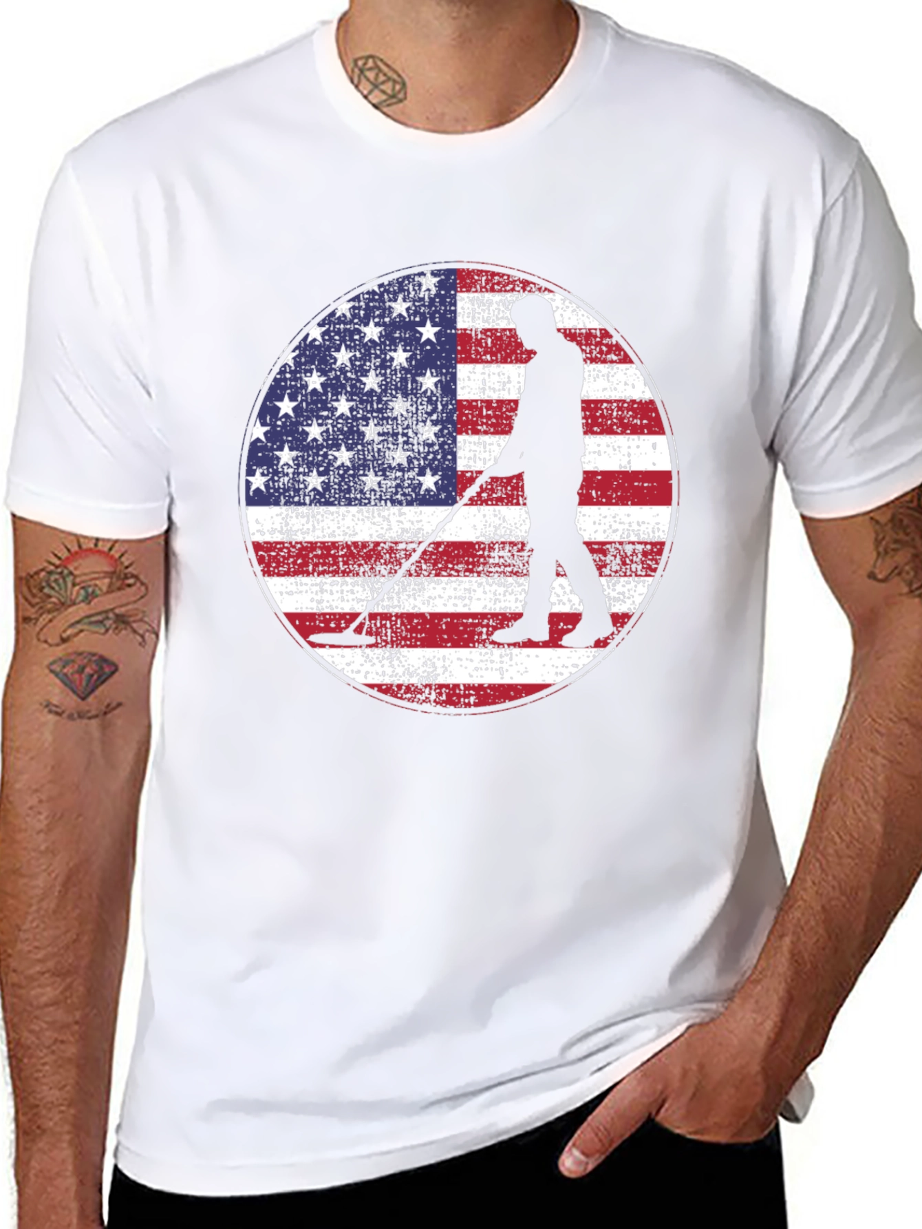American Flag Metal Detecting T-Shirt