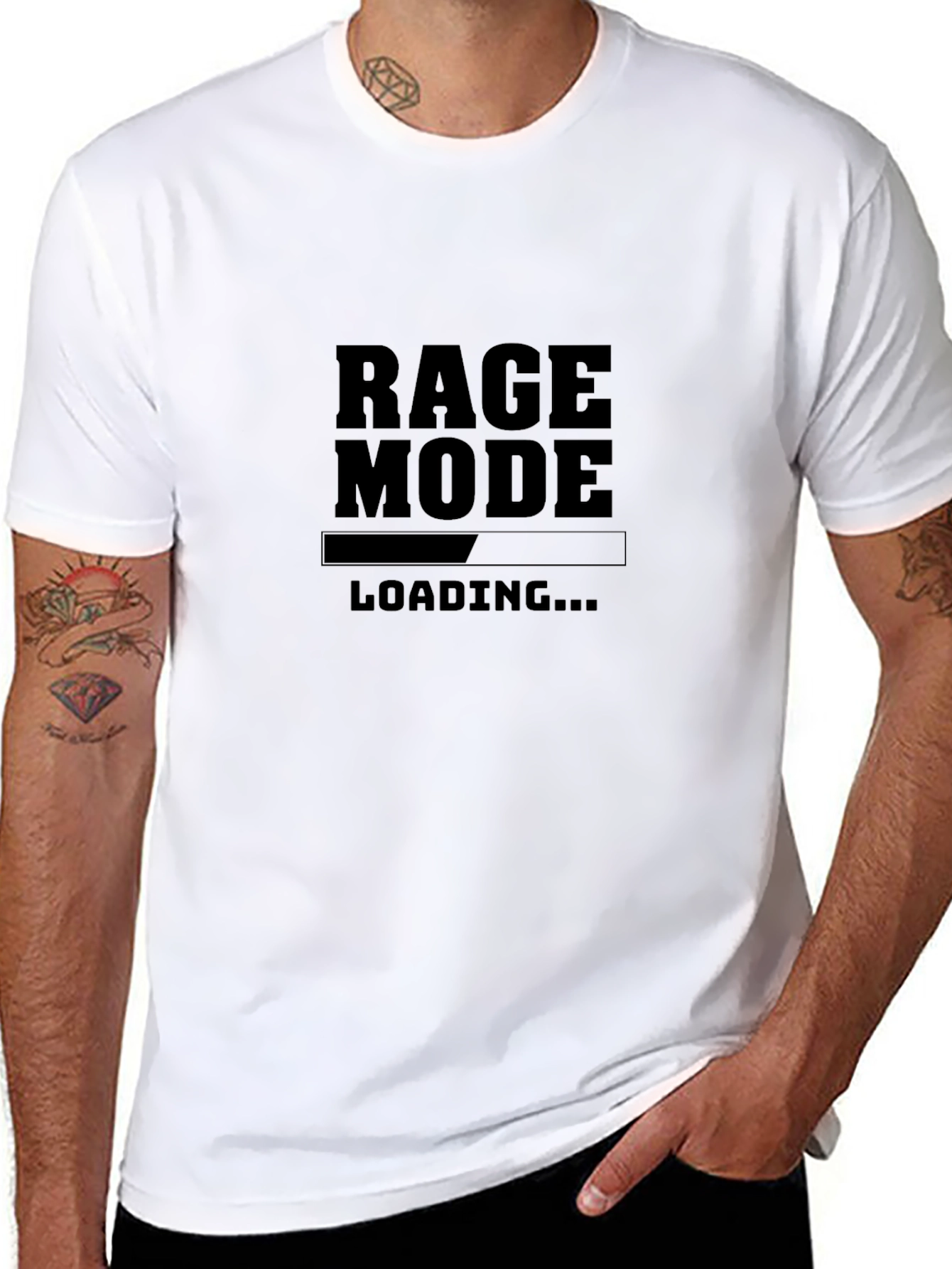 Rage Mode Loading Black Graphic Tee