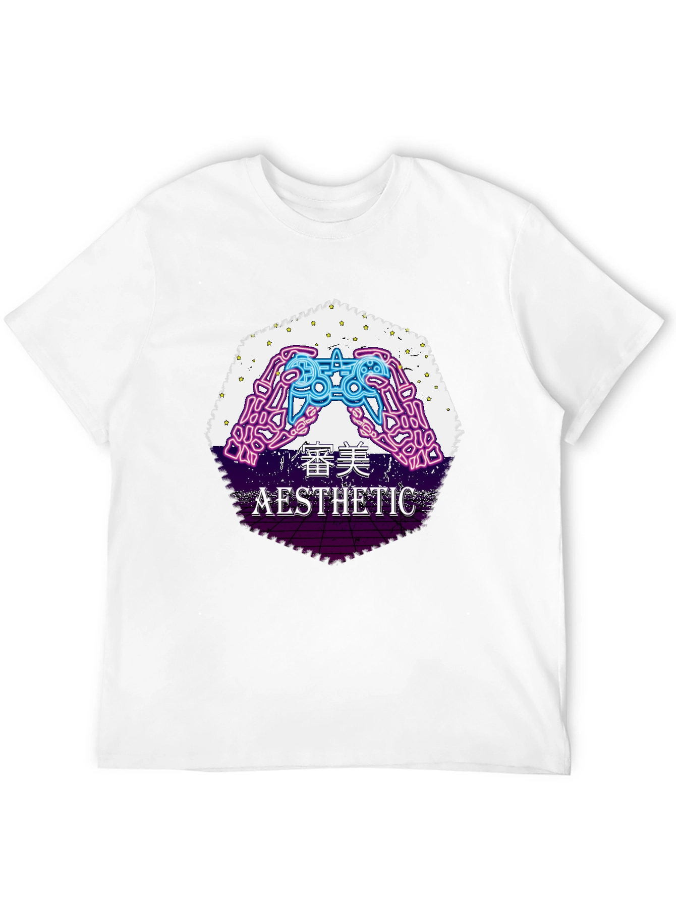Aesthetic Gamer Graphic Tee - Vaporwave Style