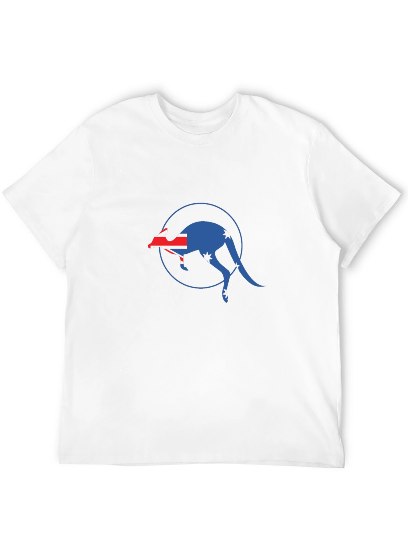Australian Flag Kangaroo Black T-Shirt