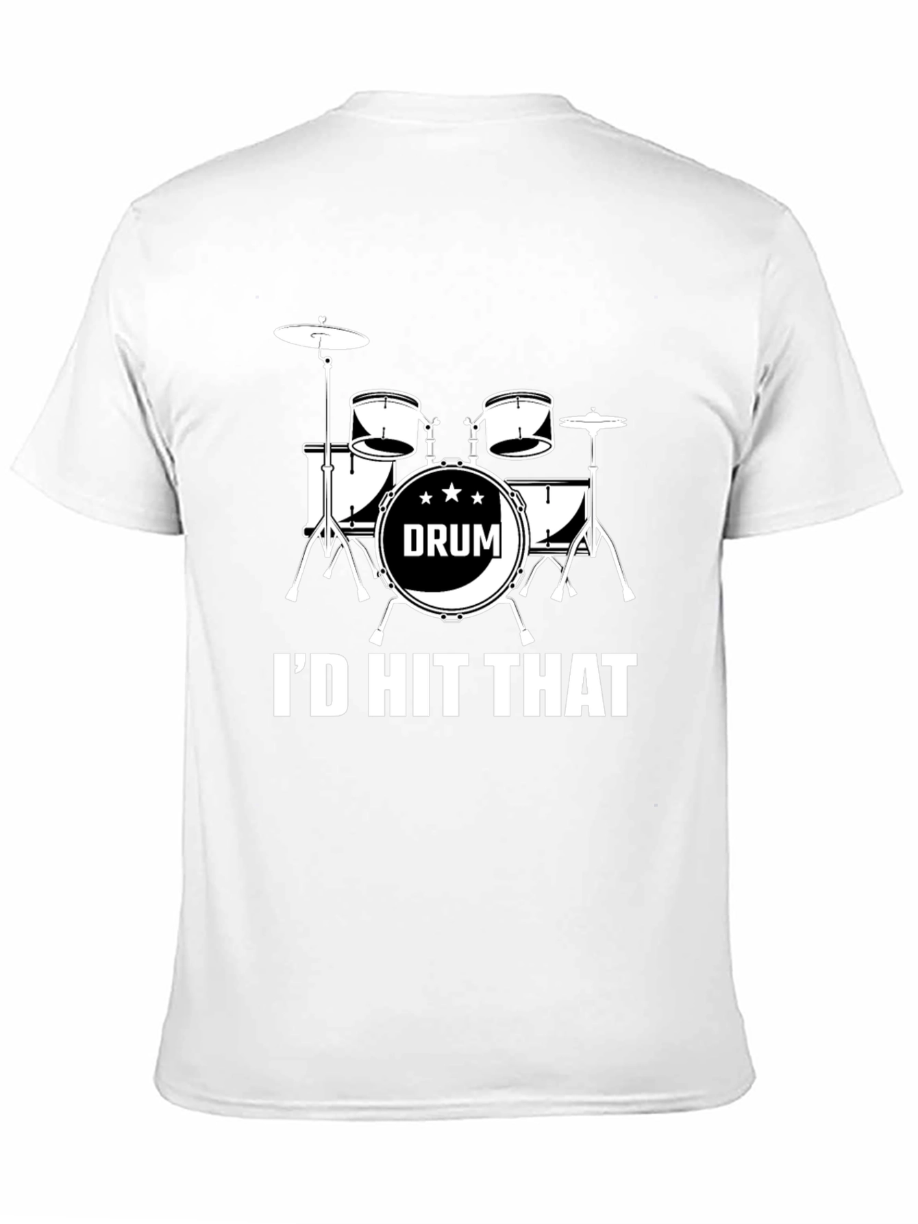 Id Hit That Drum Set Black T-Shirt
