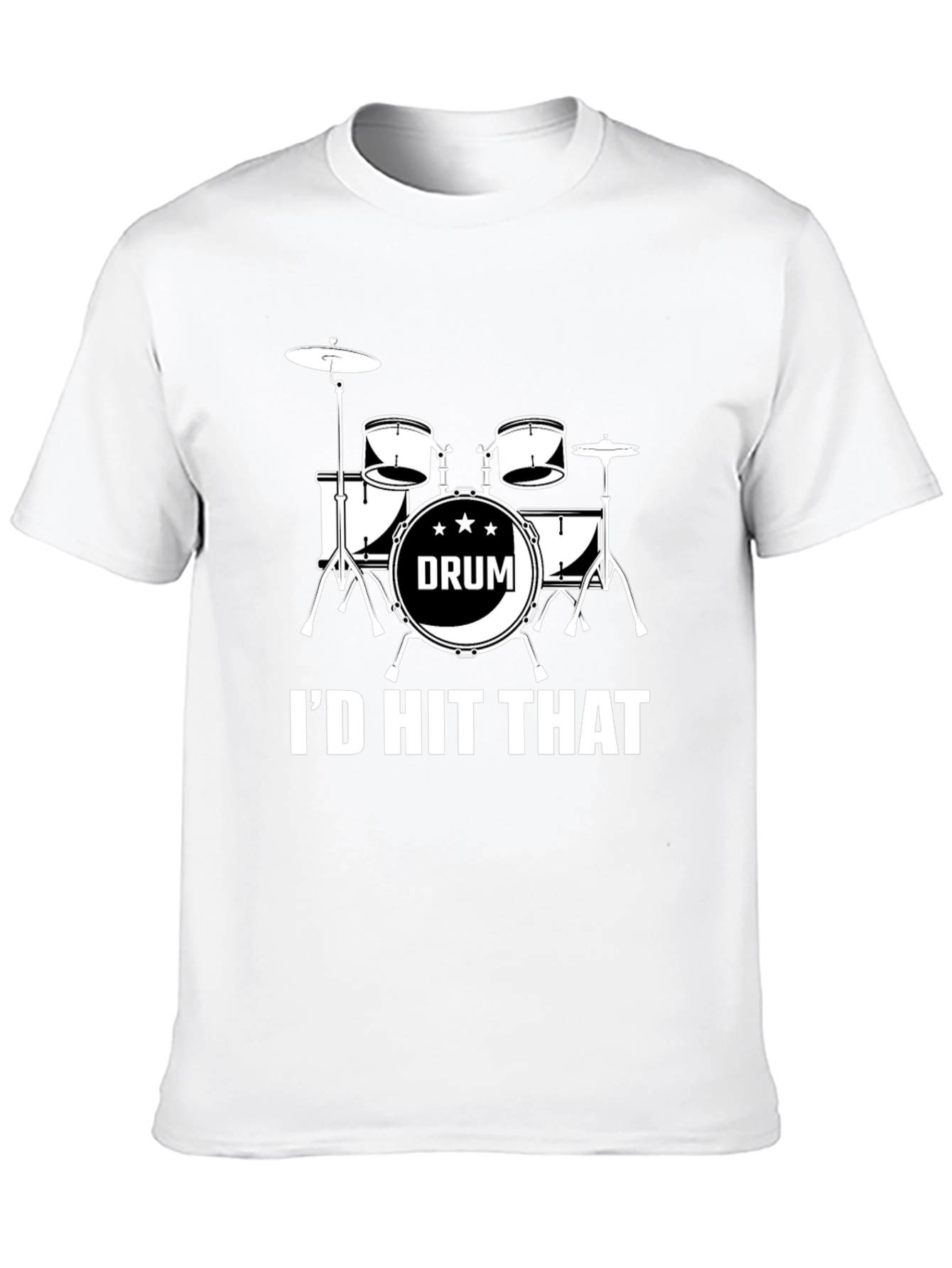Id Hit That Drum Set Black T-Shirt