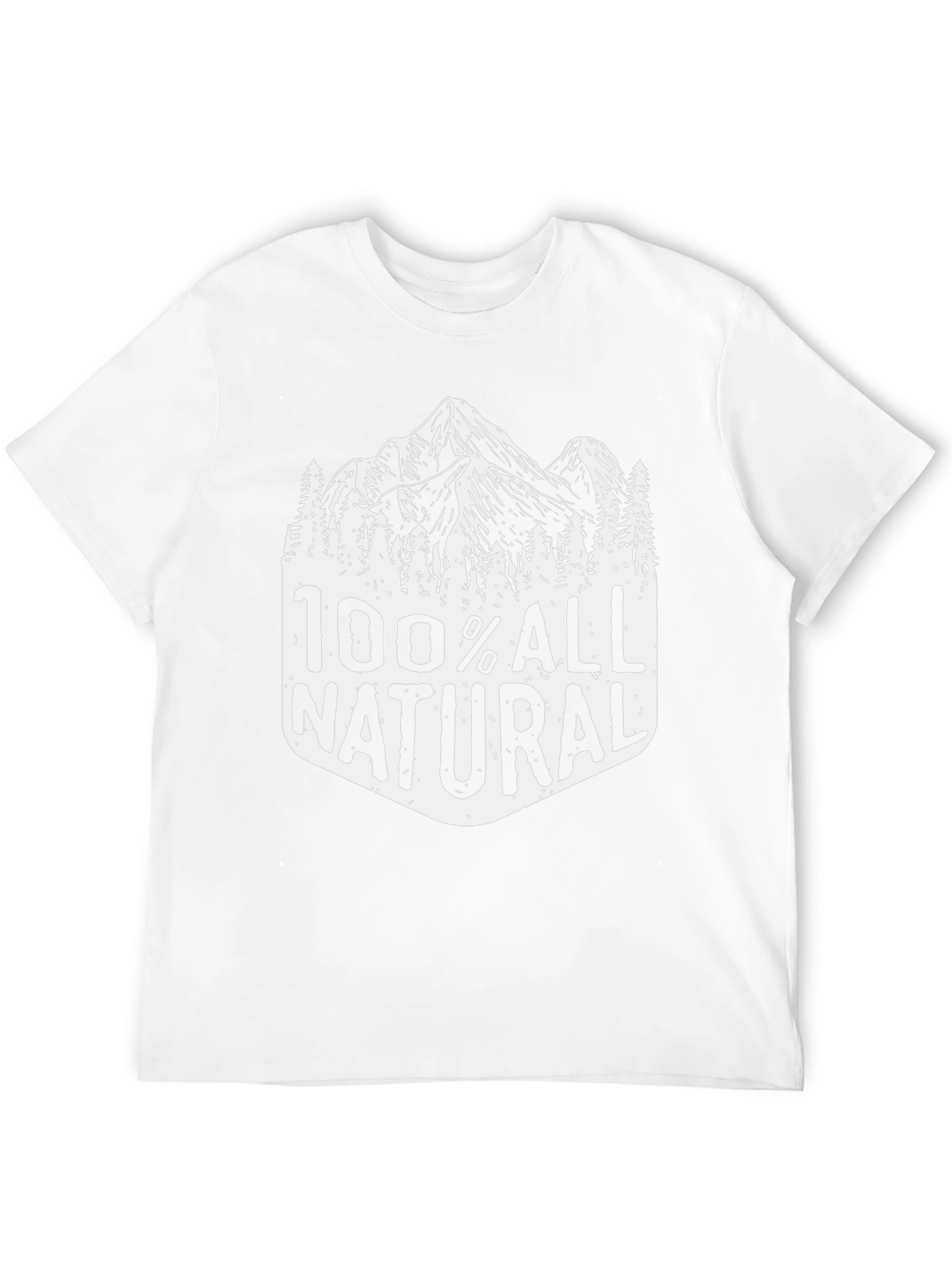 100% All Natural Mountain Graphic Tee