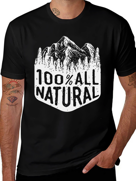 100% All Natural Mountain Graphic Tee