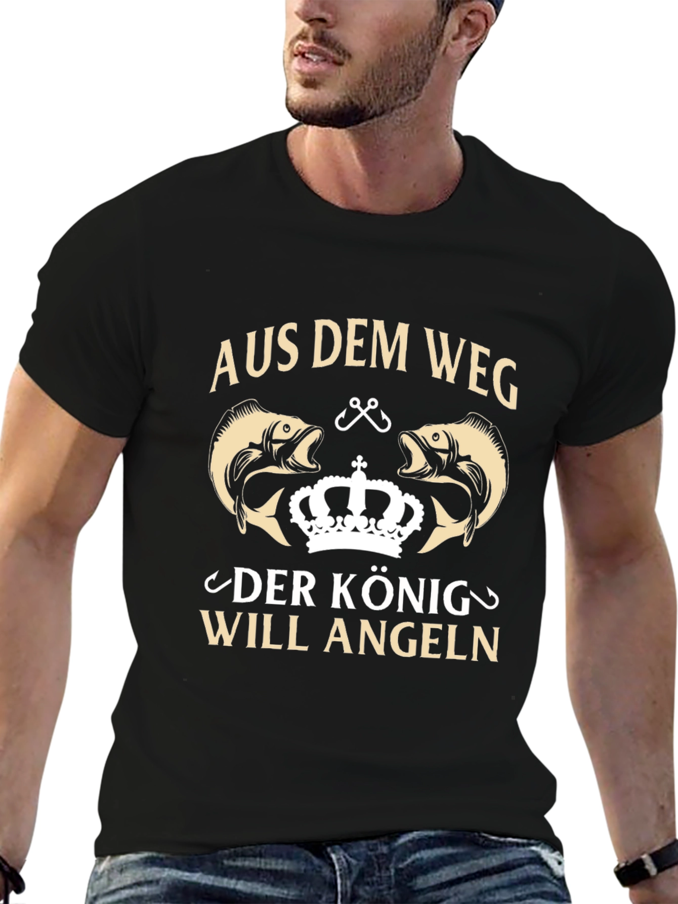 Aus Dem Weg Funny Fishing T-Shirt