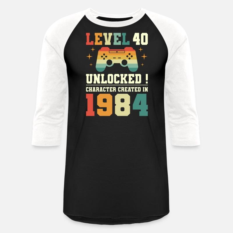 Geek Level 40 Unlocked 1984 40th Birthday Gamer