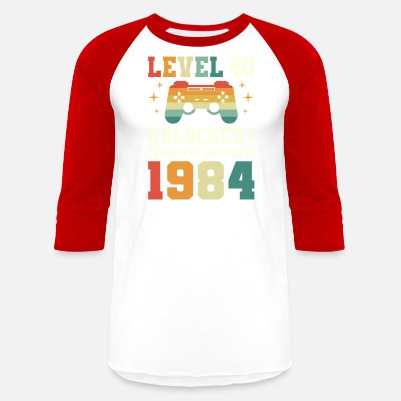 Geek Level 40 Unlocked 1984 40th Birthday Gamer