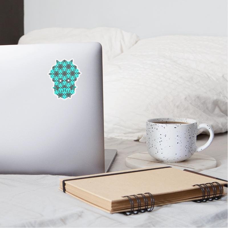 Geometric Skull - Cyan