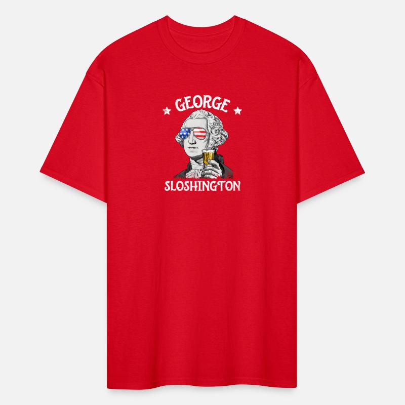 George Sloshington Washington 4Th Of July Usa Flag