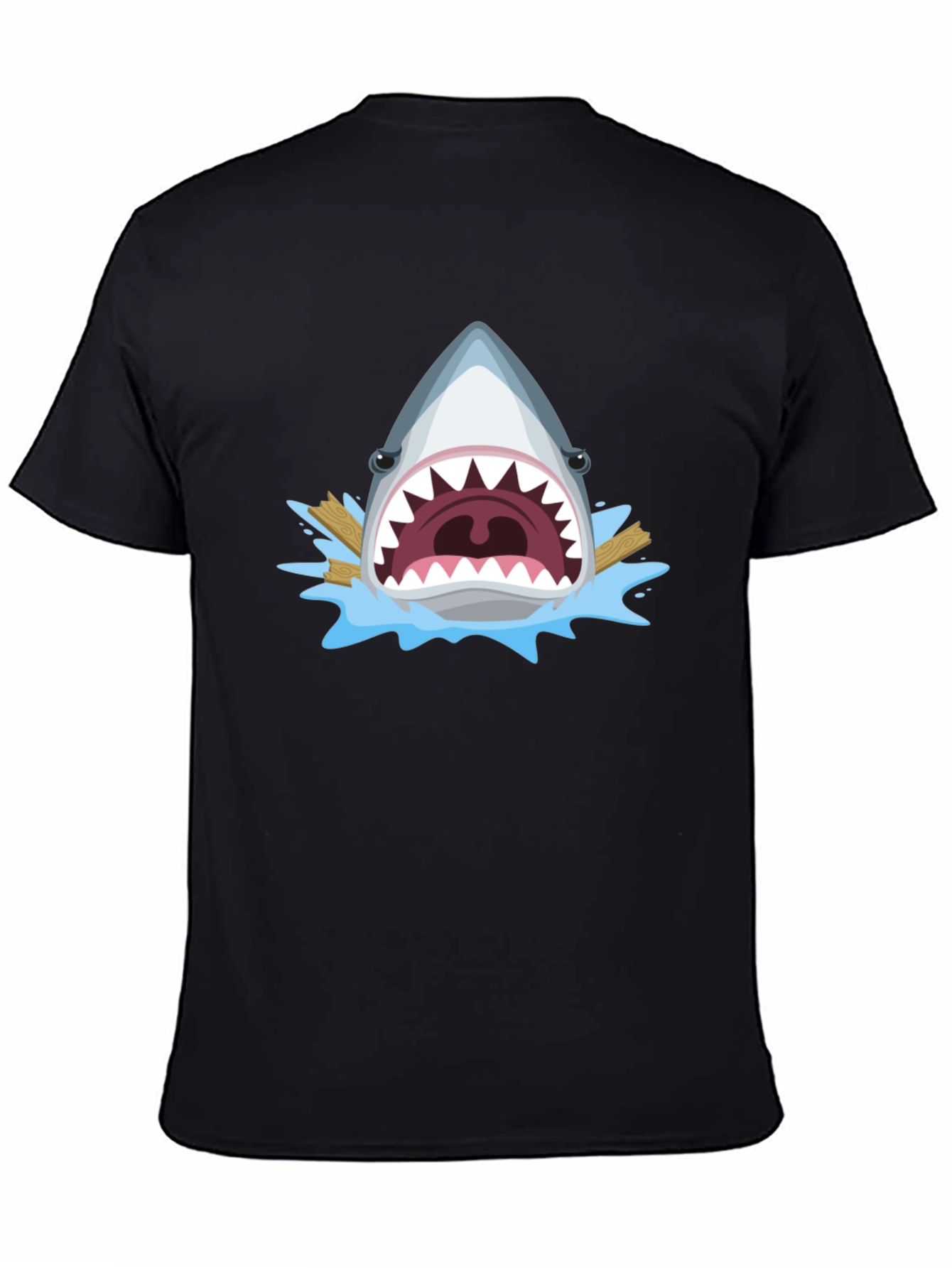Shark Attack Graphic Tee - Mens Black T-Shirt