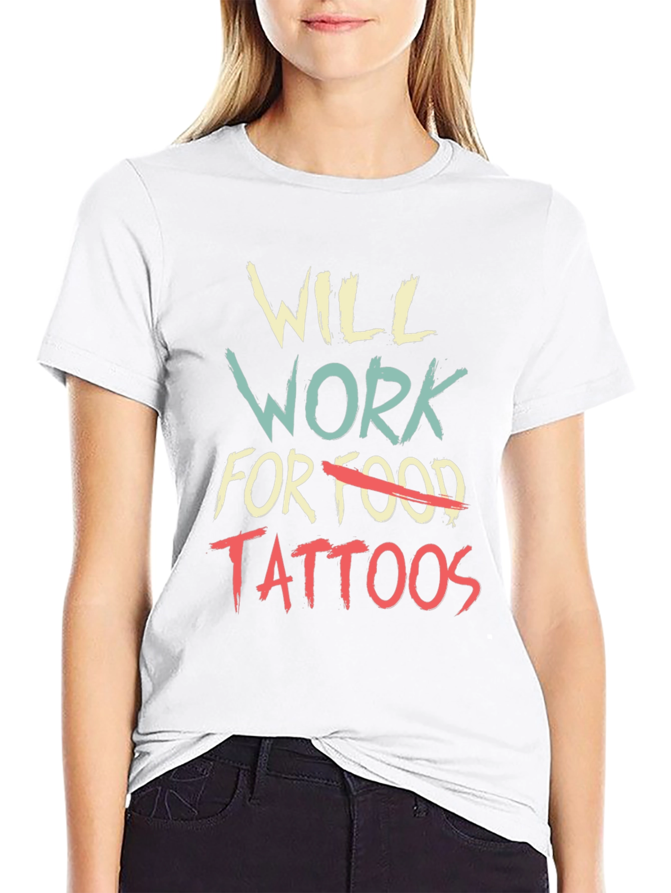 Will Work for Tattoos Graphic Tee