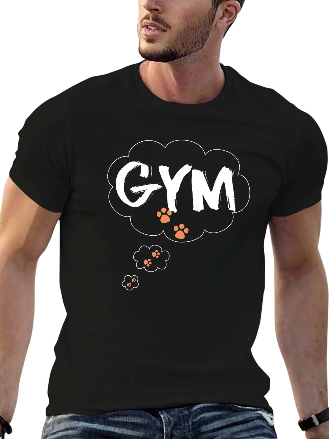 Gym Dog Paw Print T-Shirt