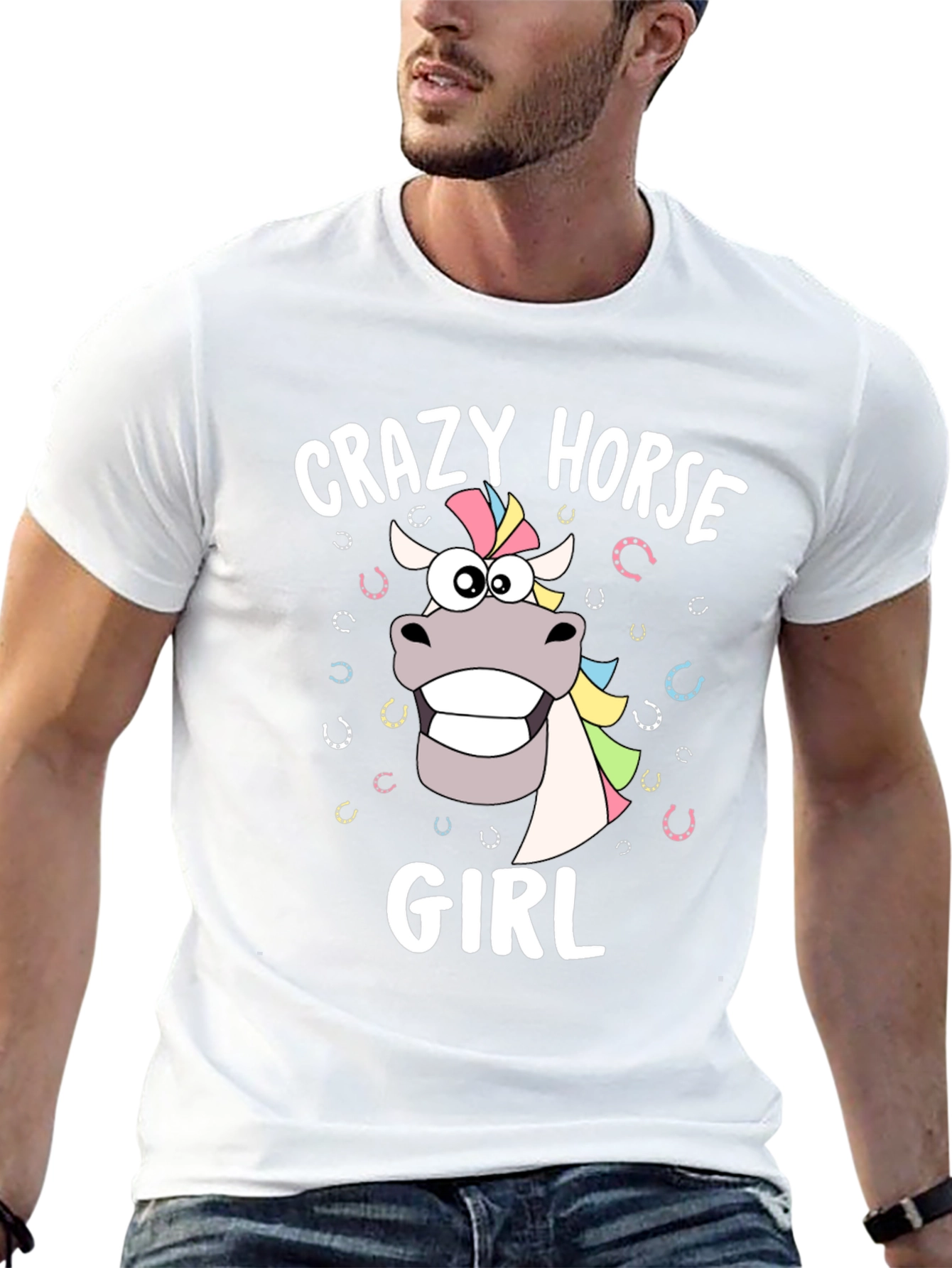 Crazy Horse Girl Graphic T-Shirt