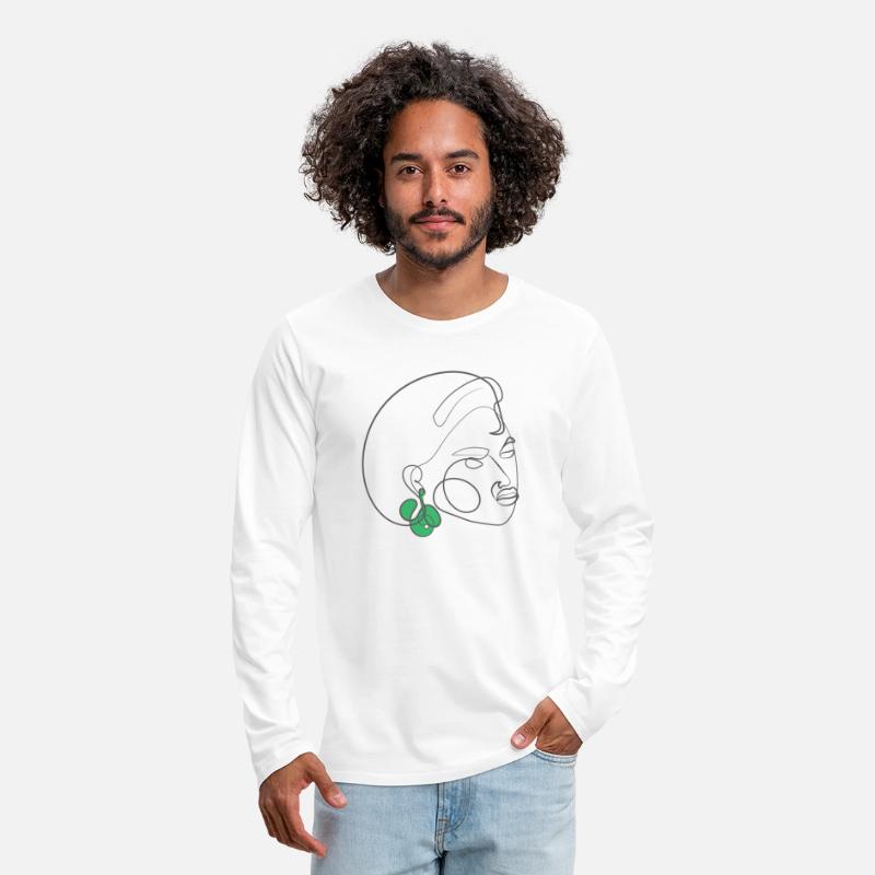 Girl with green jewelry earring