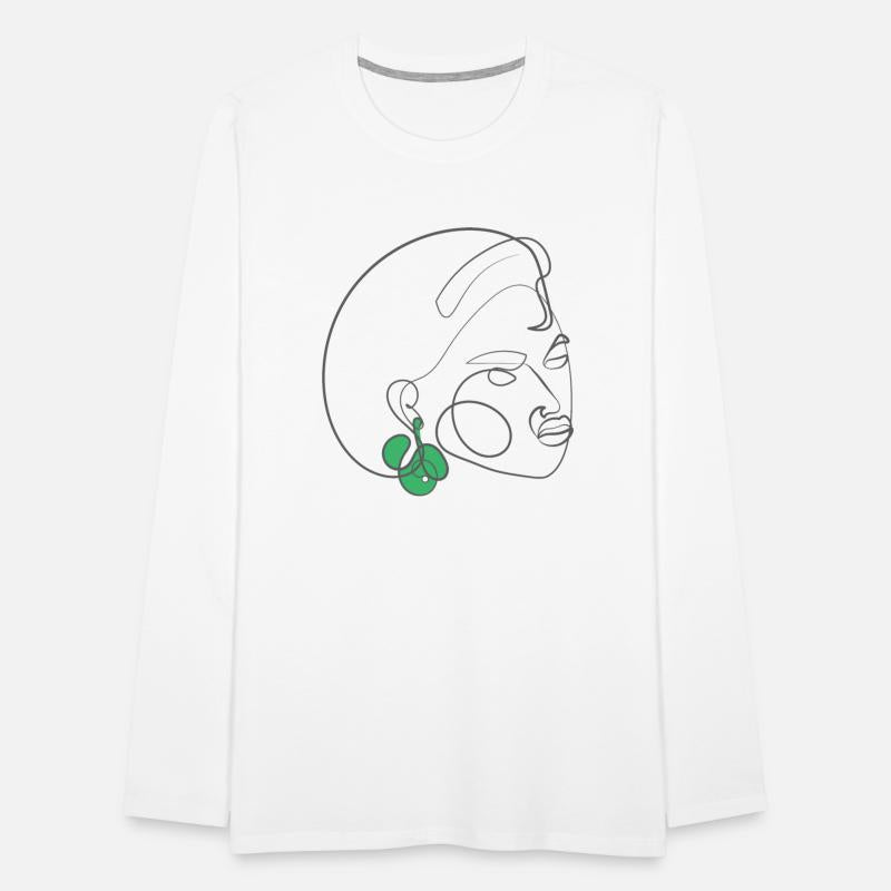 Girl with green jewelry earring