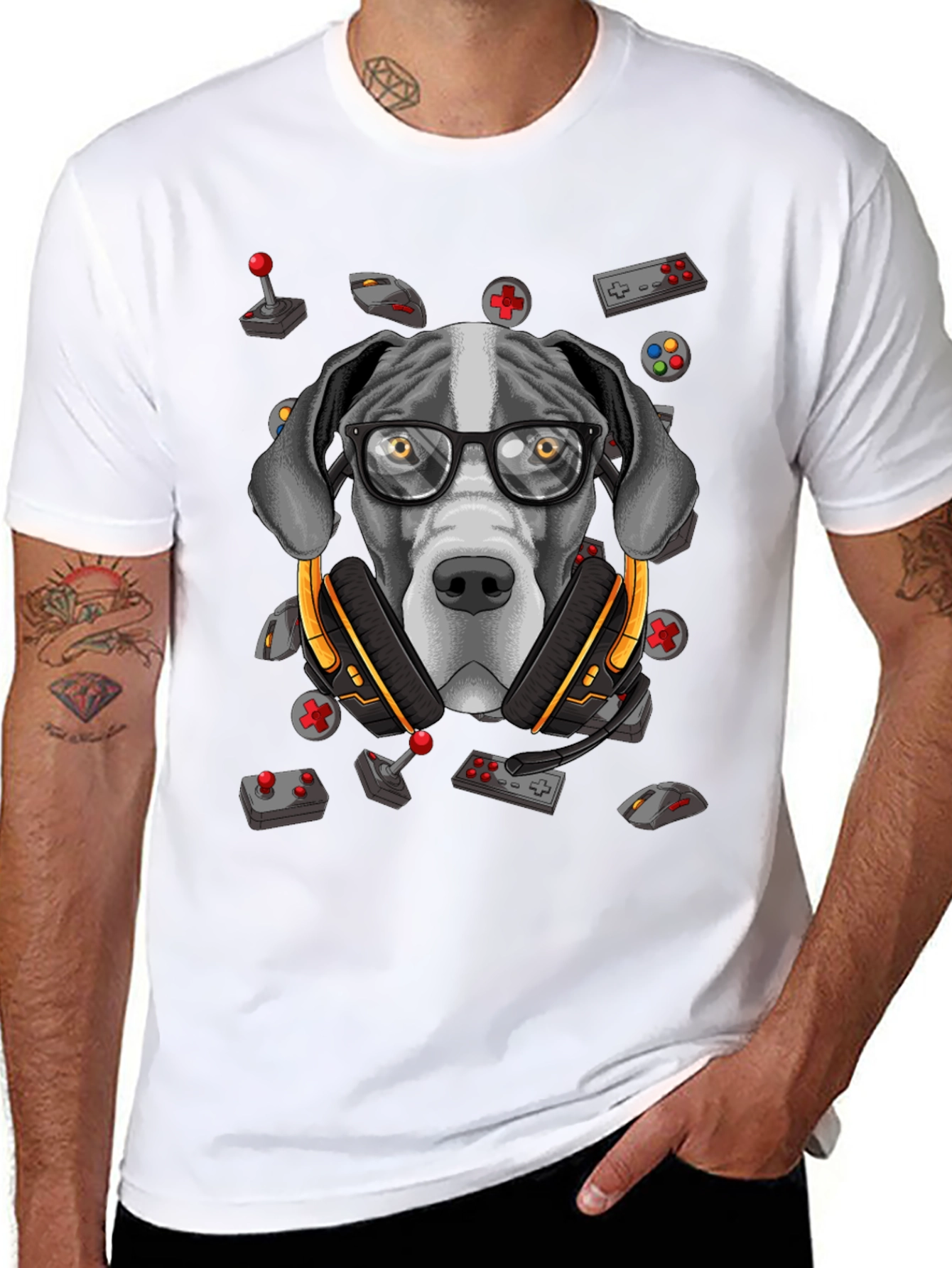 Gamer Dog T-Shirt - Funny Graphic Tee