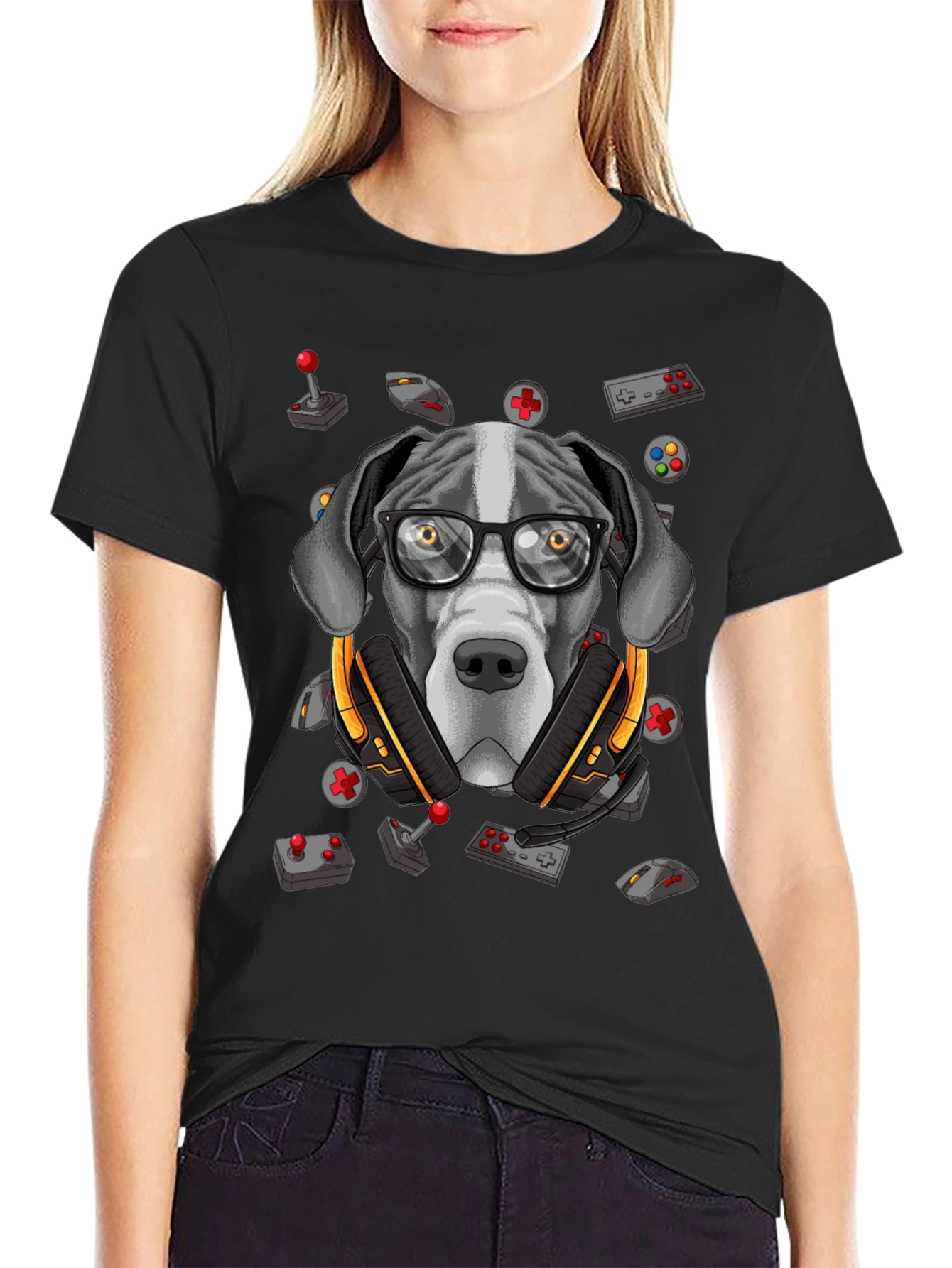 Gamer Dog T-Shirt - Funny Graphic Tee