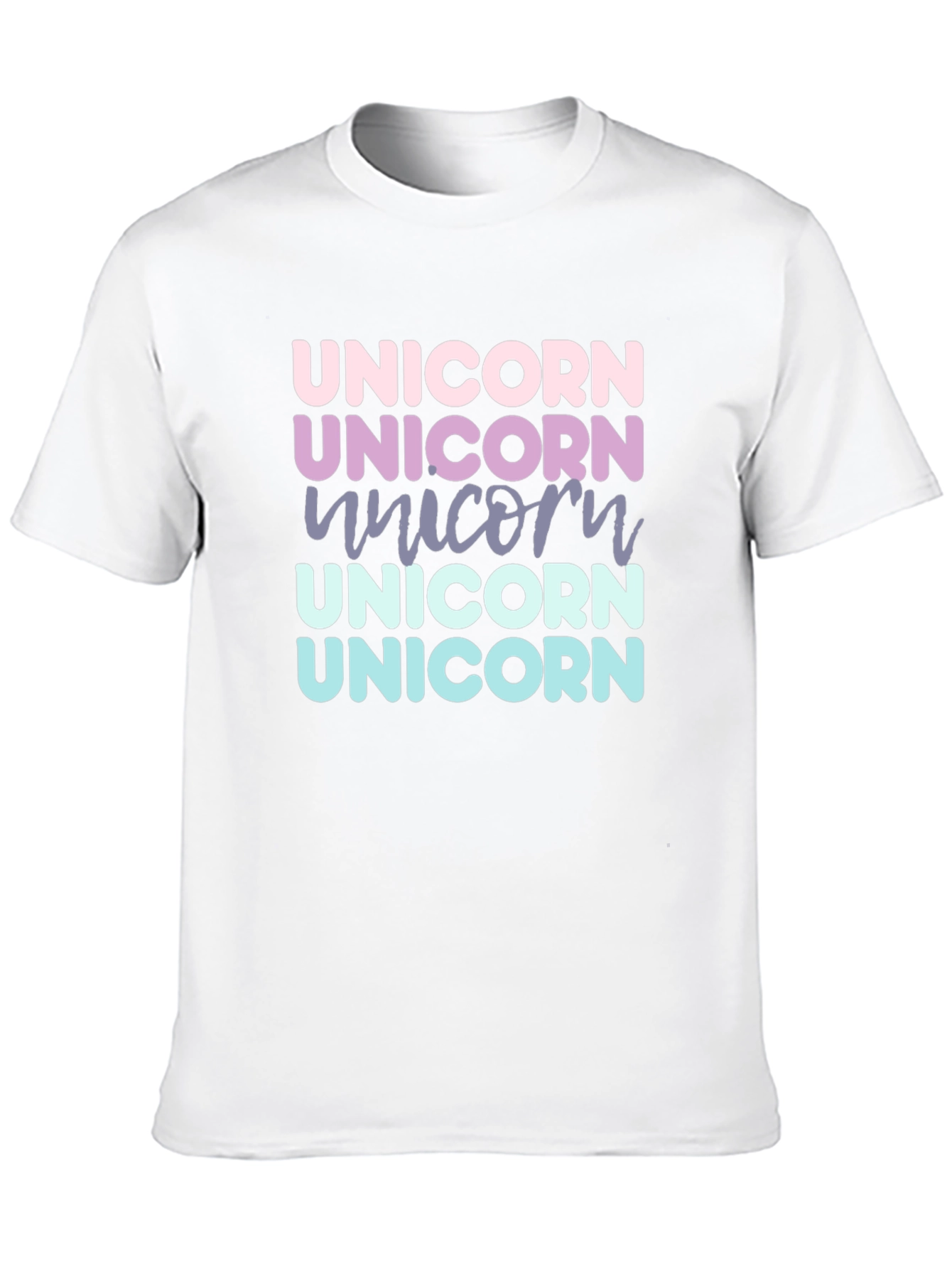 Unicorn Rainbow Text T-Shirt
