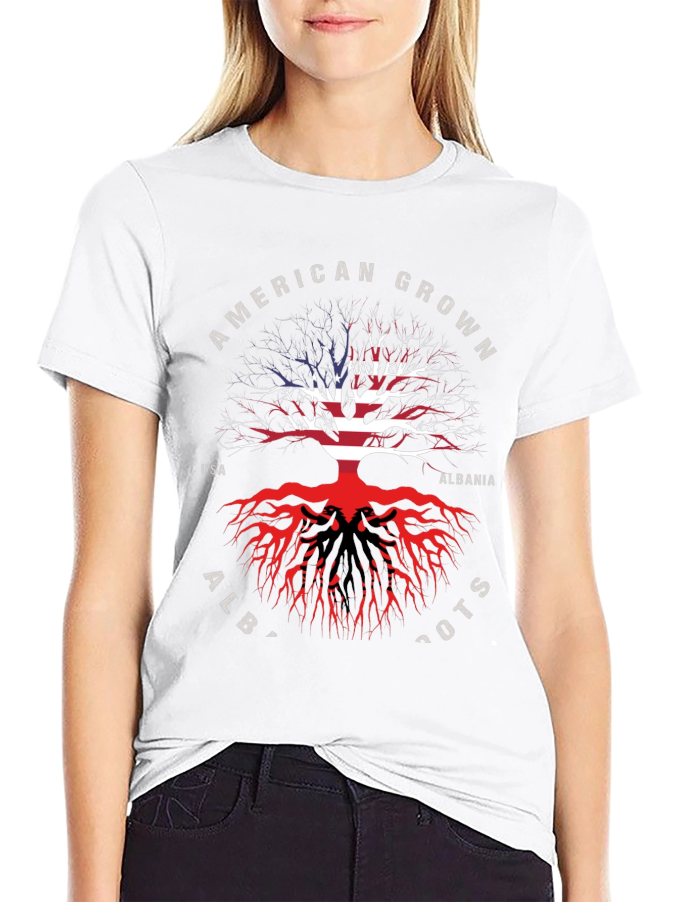 American Grown Albanian Roots T-Shirt