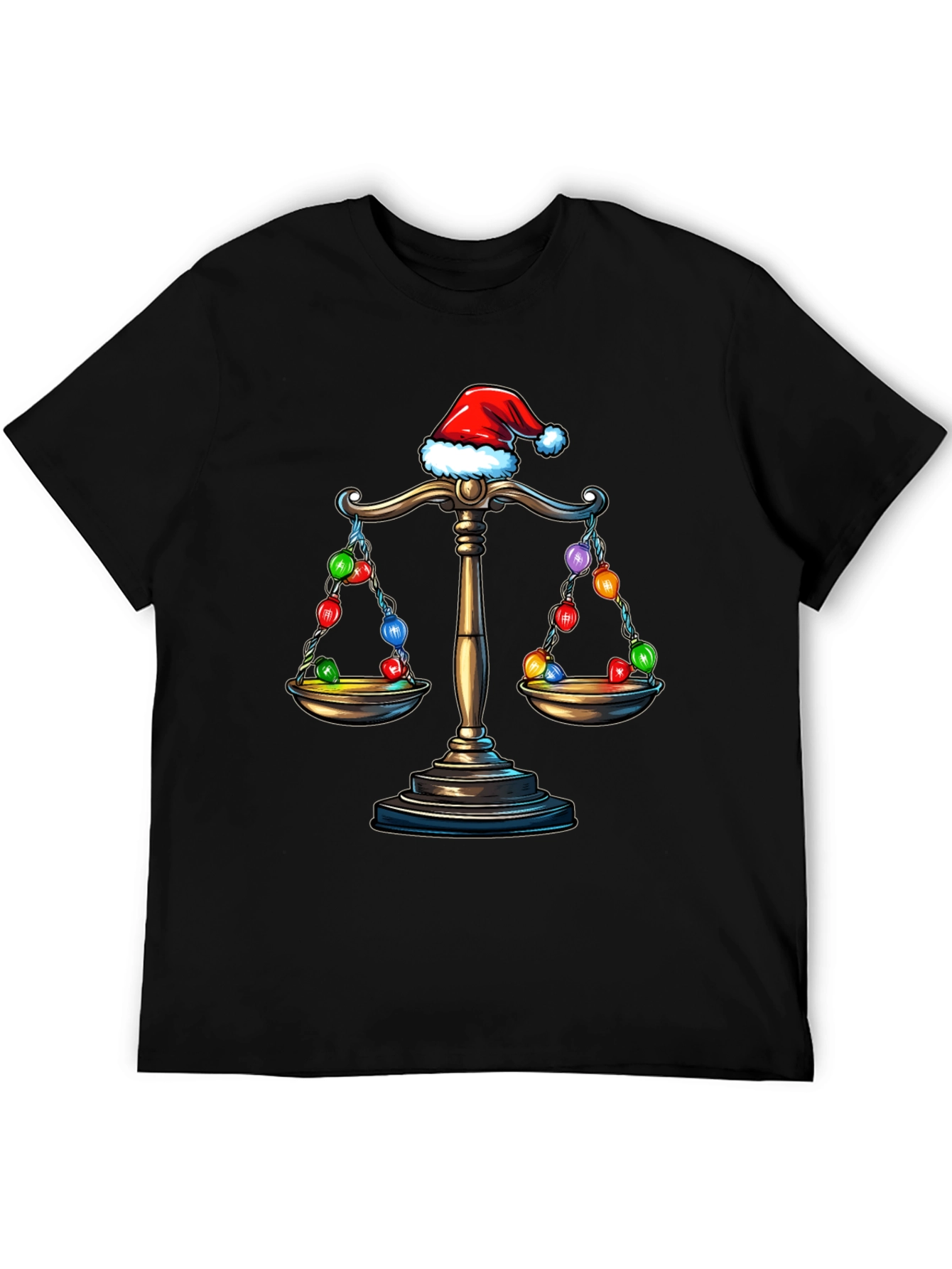 Scales of Justice Santa Hat Christmas Holiday T-Shirt