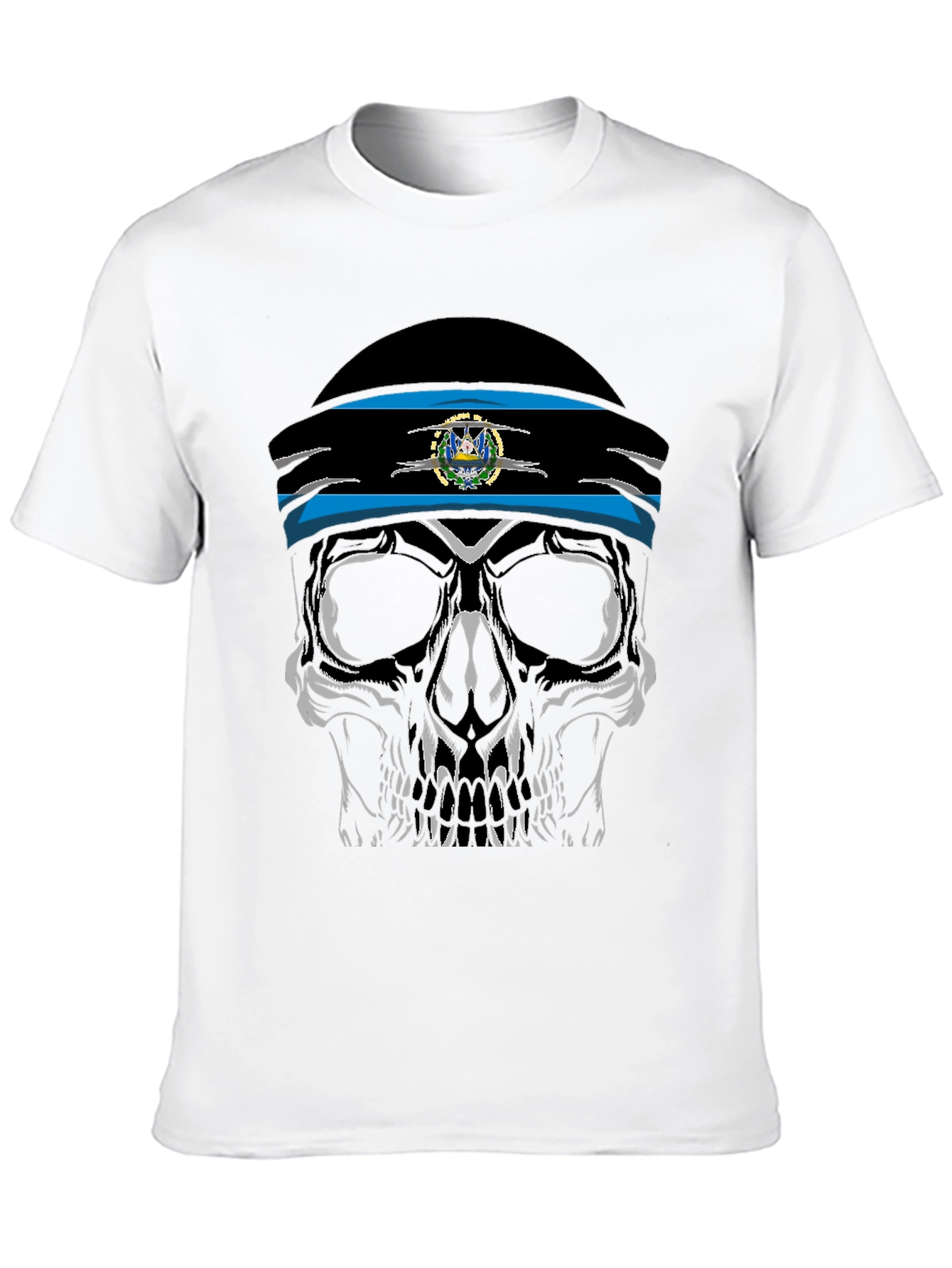 Skull Headband Graphic Tee - Black