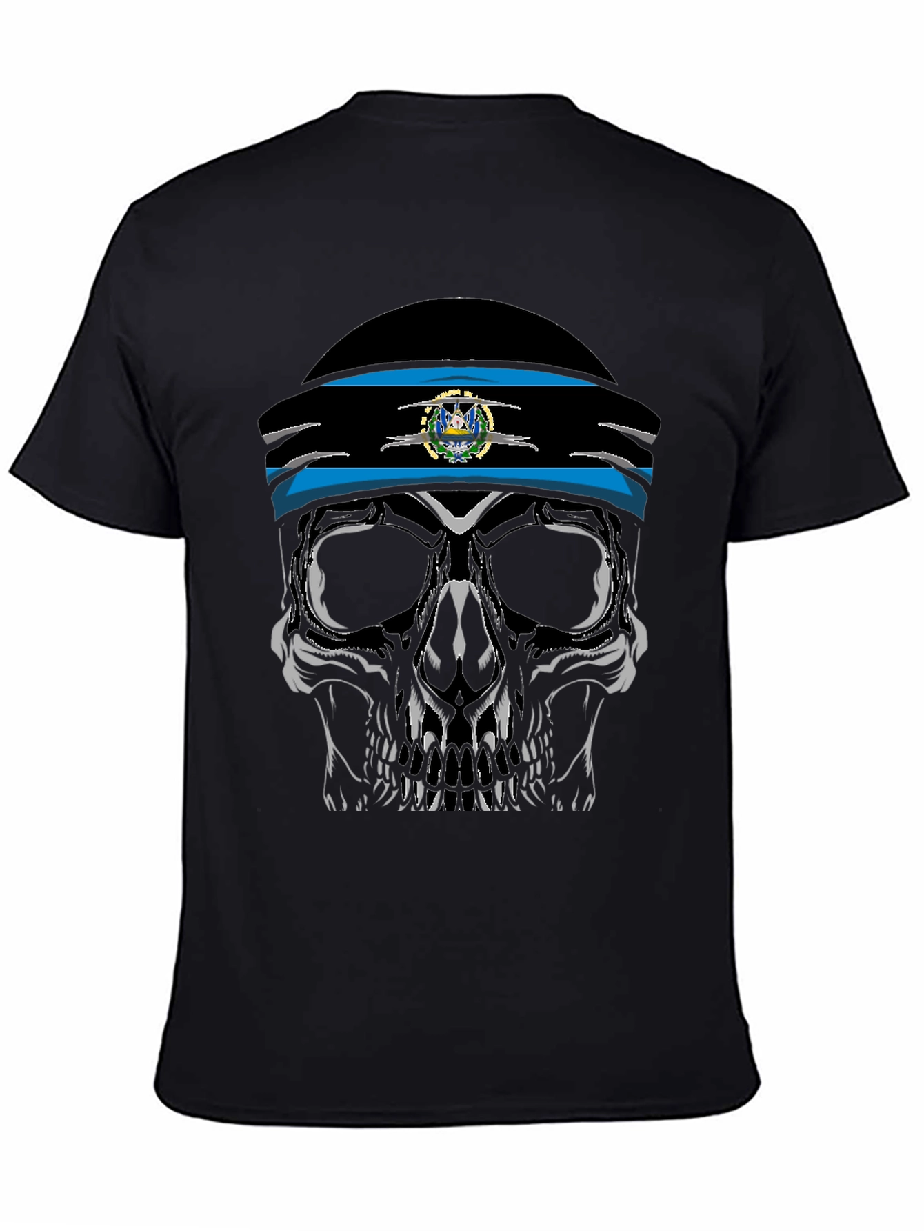 Skull Headband Graphic Tee - Black