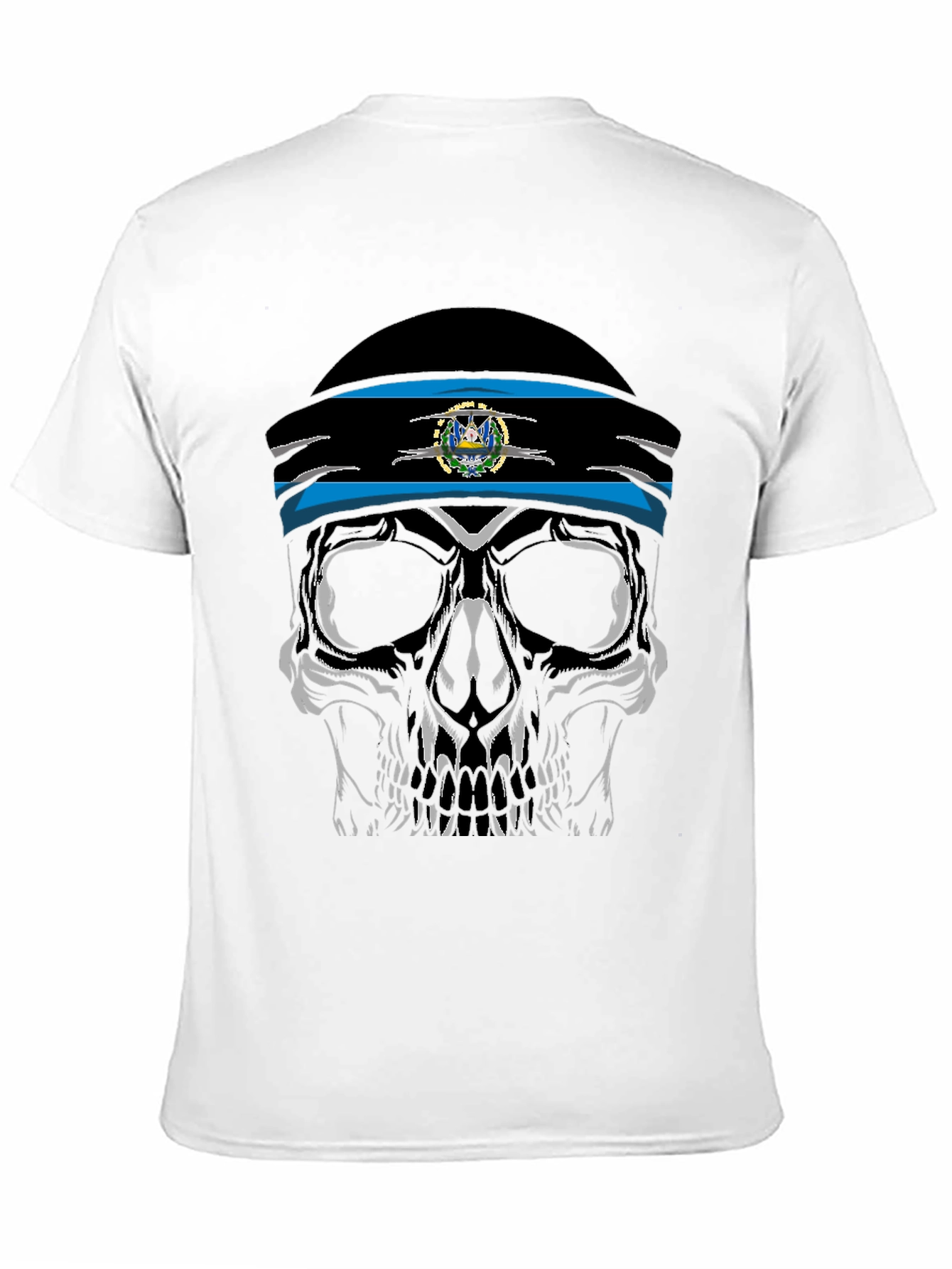 Skull Headband Graphic Tee - Black