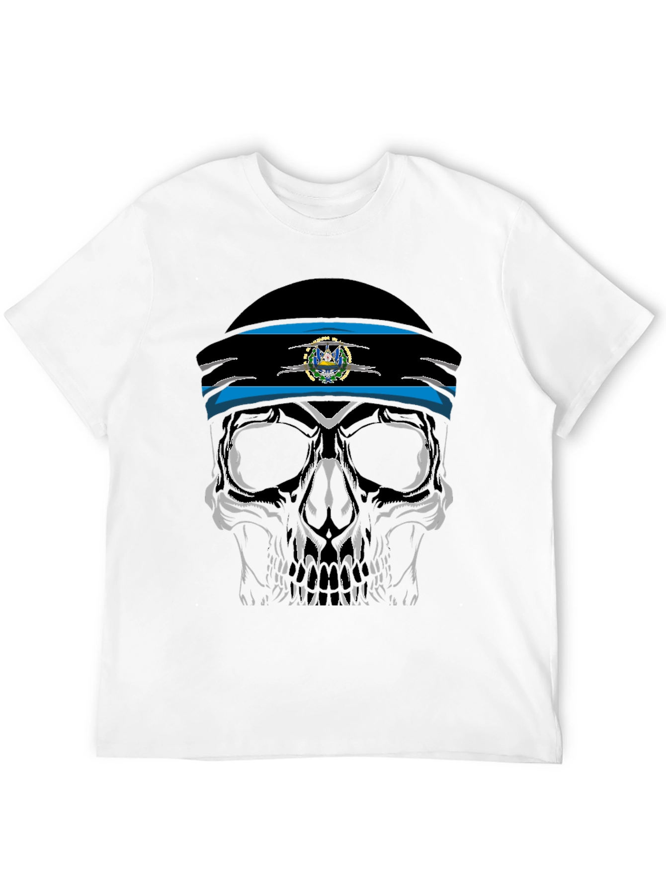 Skull Headband Graphic Tee - Black