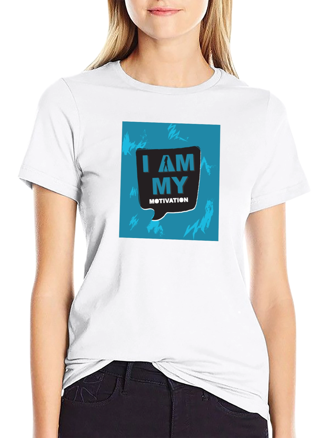 Motivational Black T-Shirt - I AM MY MOTIVATION