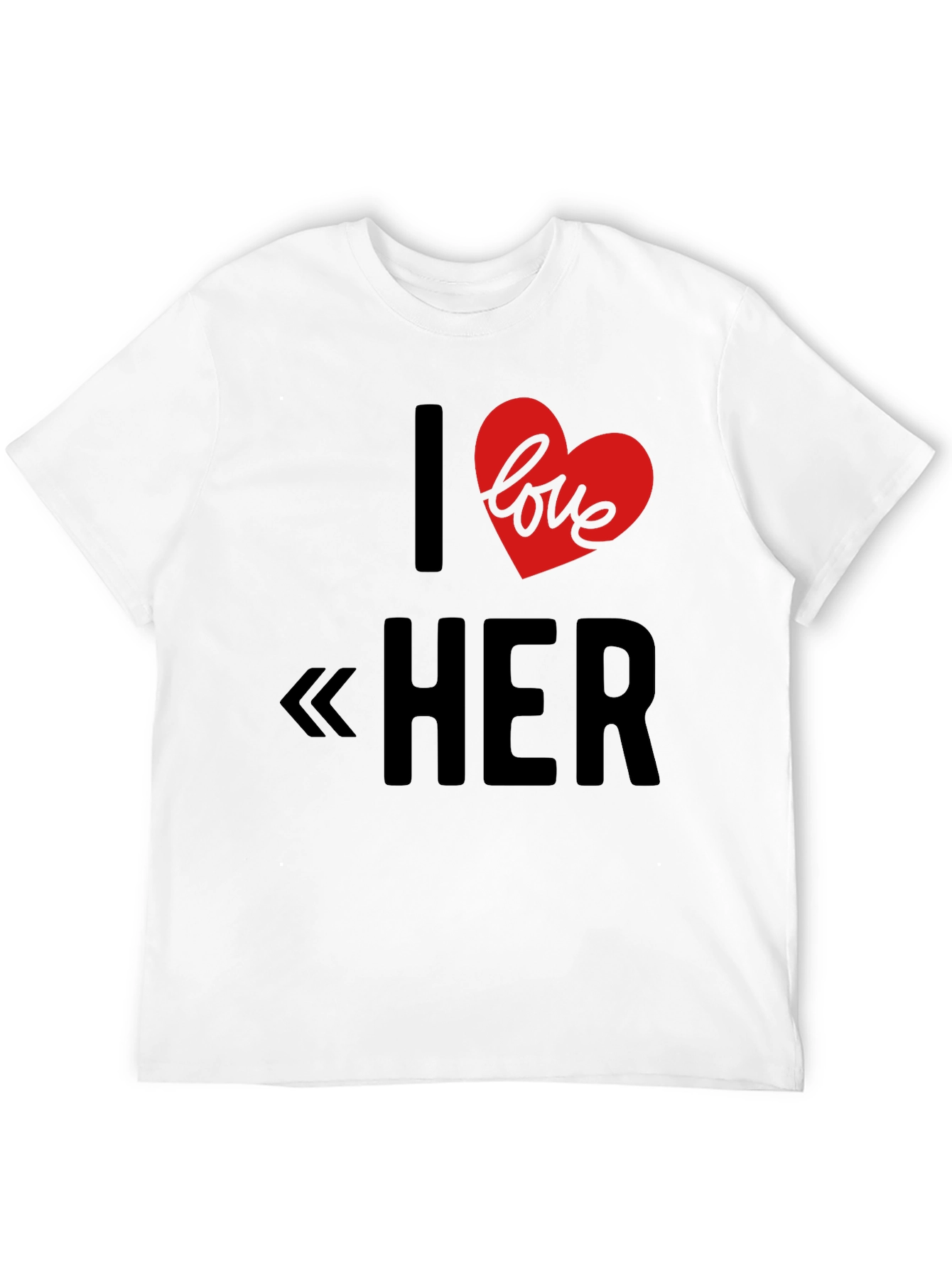 I Love Her Graphic Tee - Black