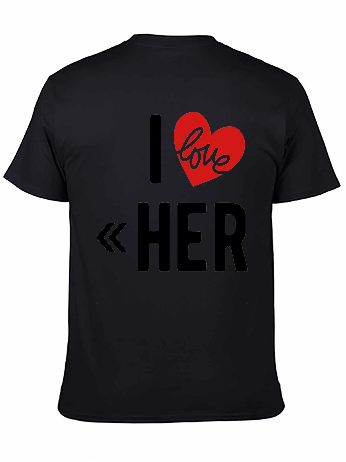 I Love Her Graphic Tee - Black