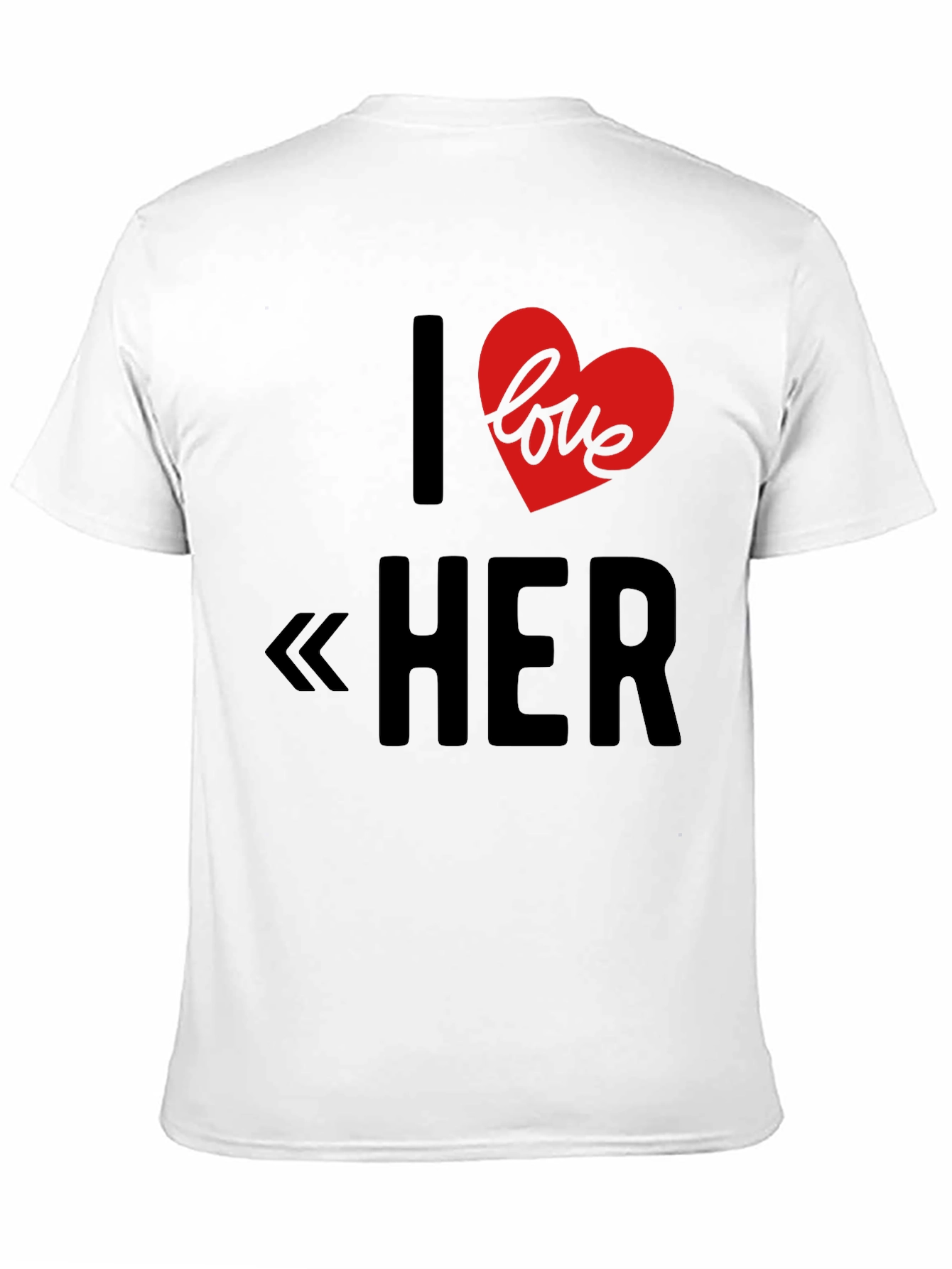 I Love Her Graphic Tee - Black