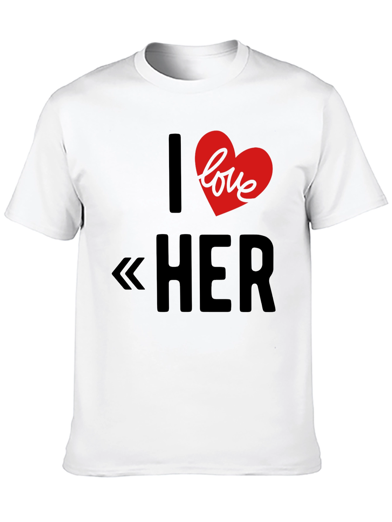 I Love Her Graphic Tee - Black