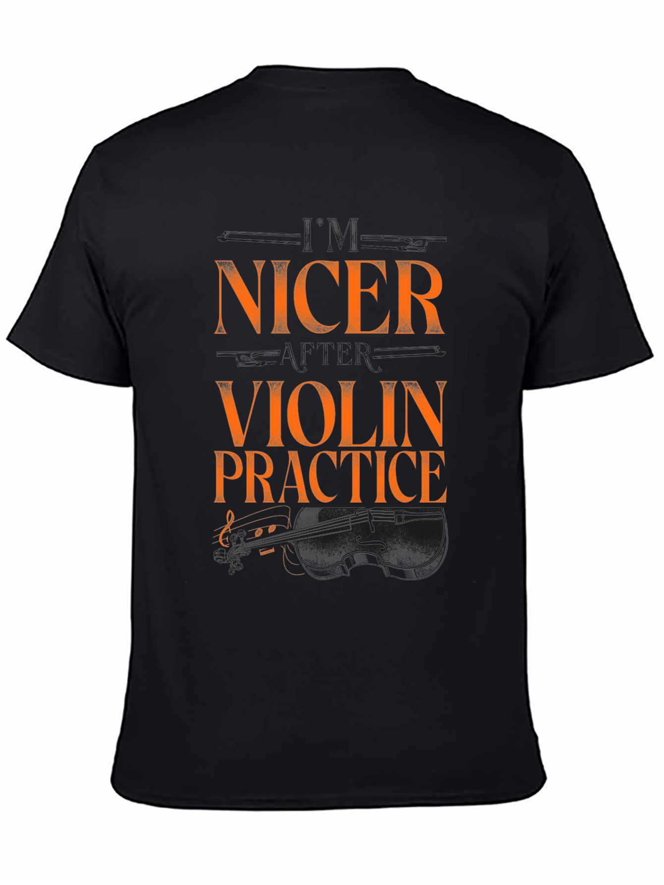 Nicer Violin Practice Black Graphic Tee