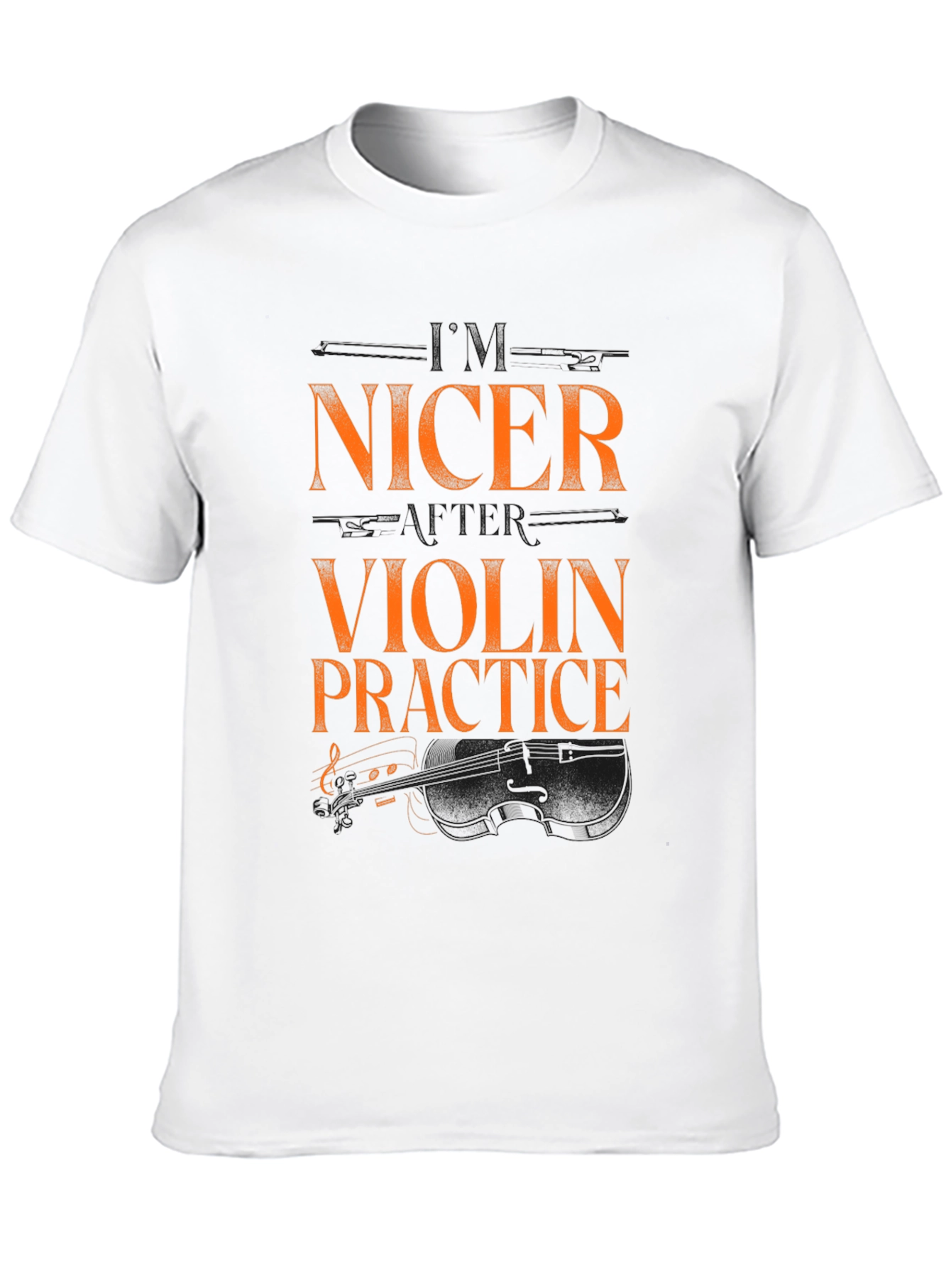 Nicer Violin Practice Black Graphic Tee