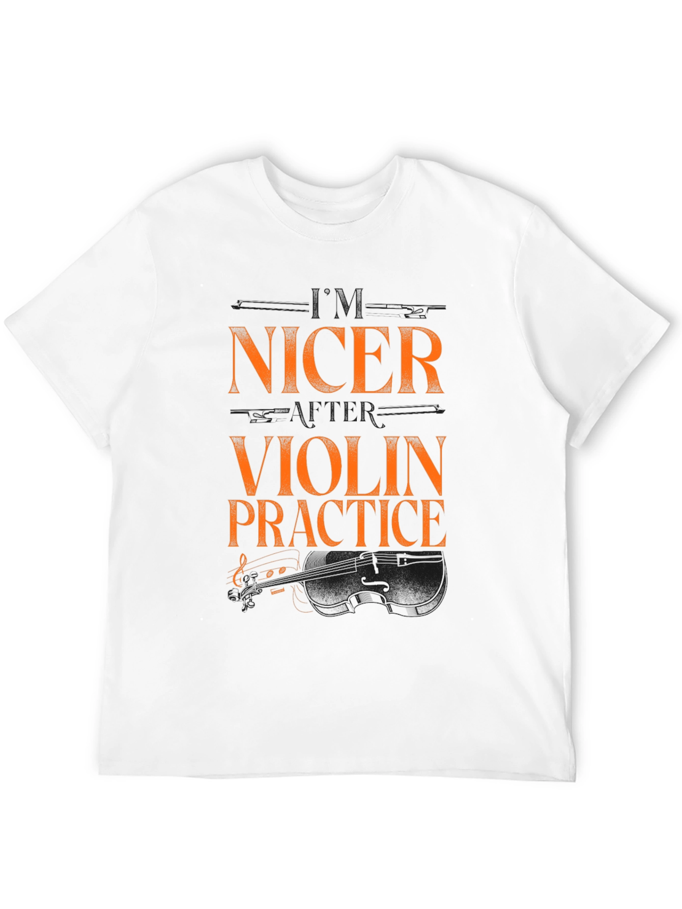 Nicer Violin Practice Black Graphic Tee