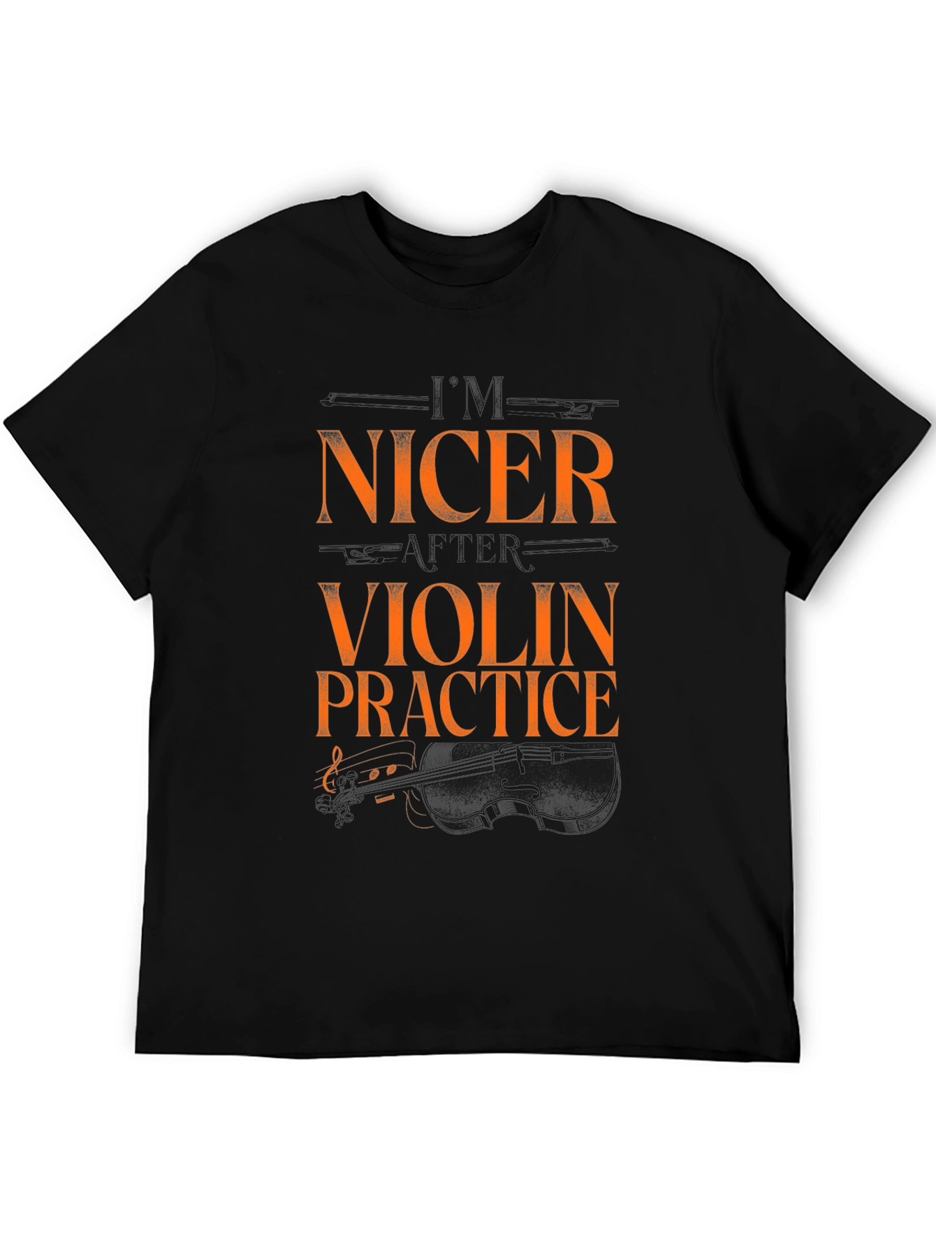 Nicer Violin Practice Black Graphic Tee