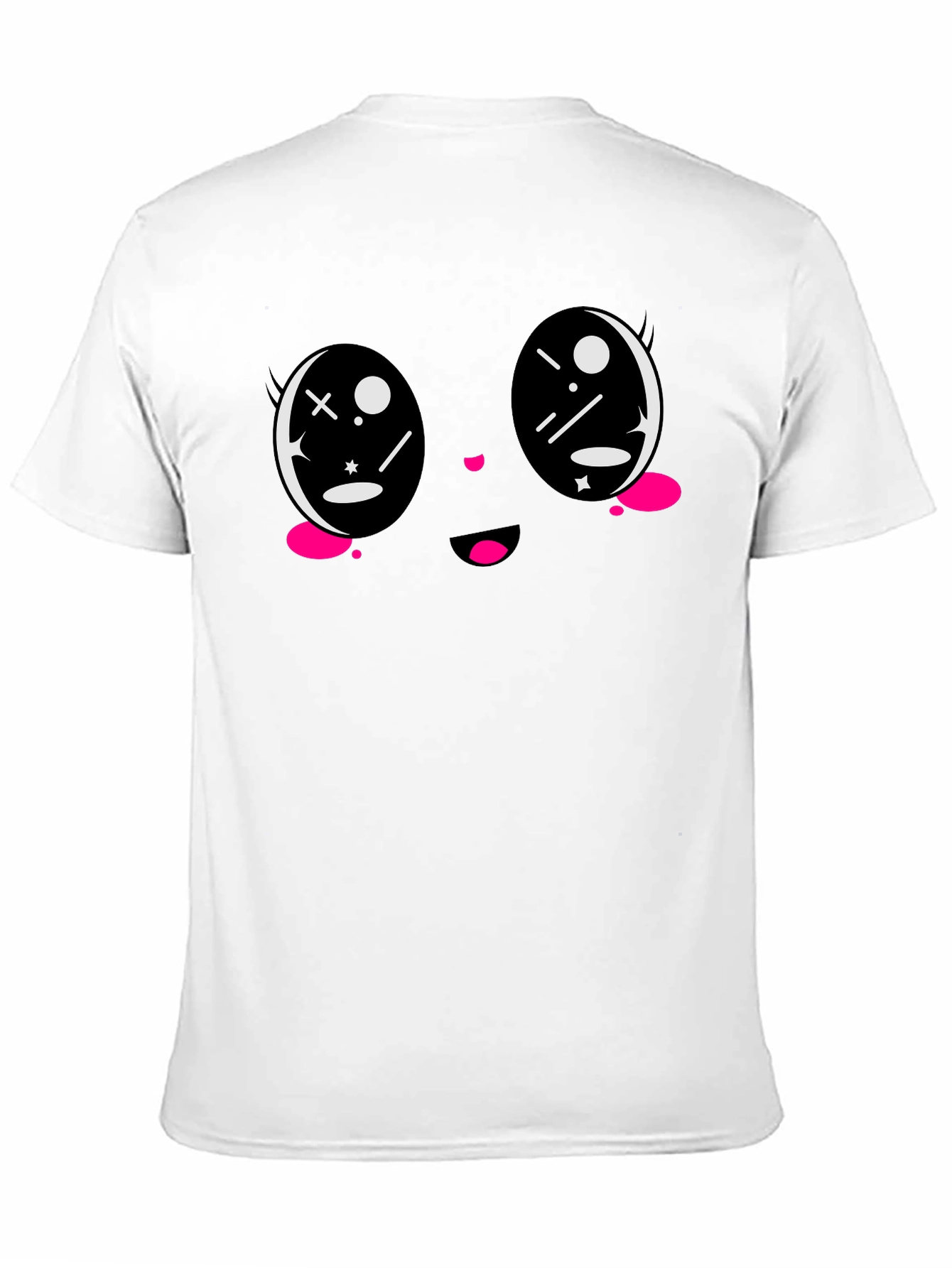 Kawaii Face Black T-Shirt - Anime Style