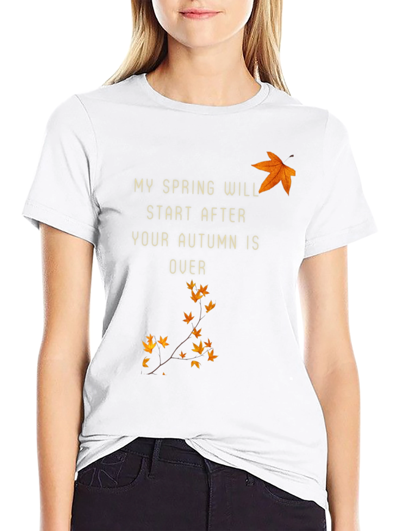 Autumn to Spring Graphic Tee - Black