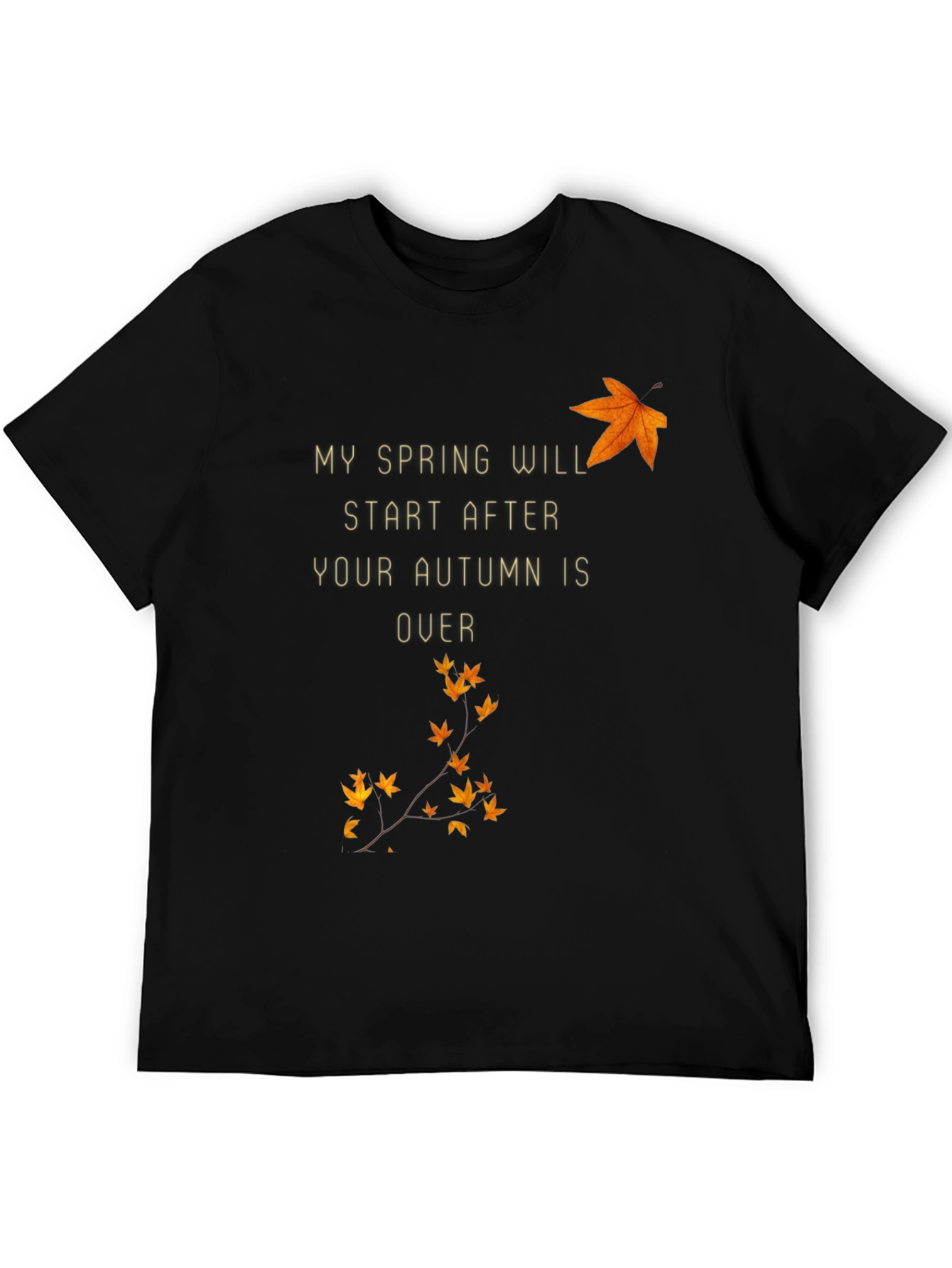Autumn to Spring Graphic Tee - Black