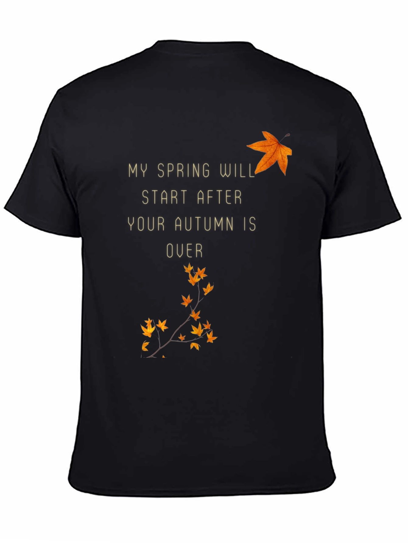 Autumn to Spring Graphic Tee - Black