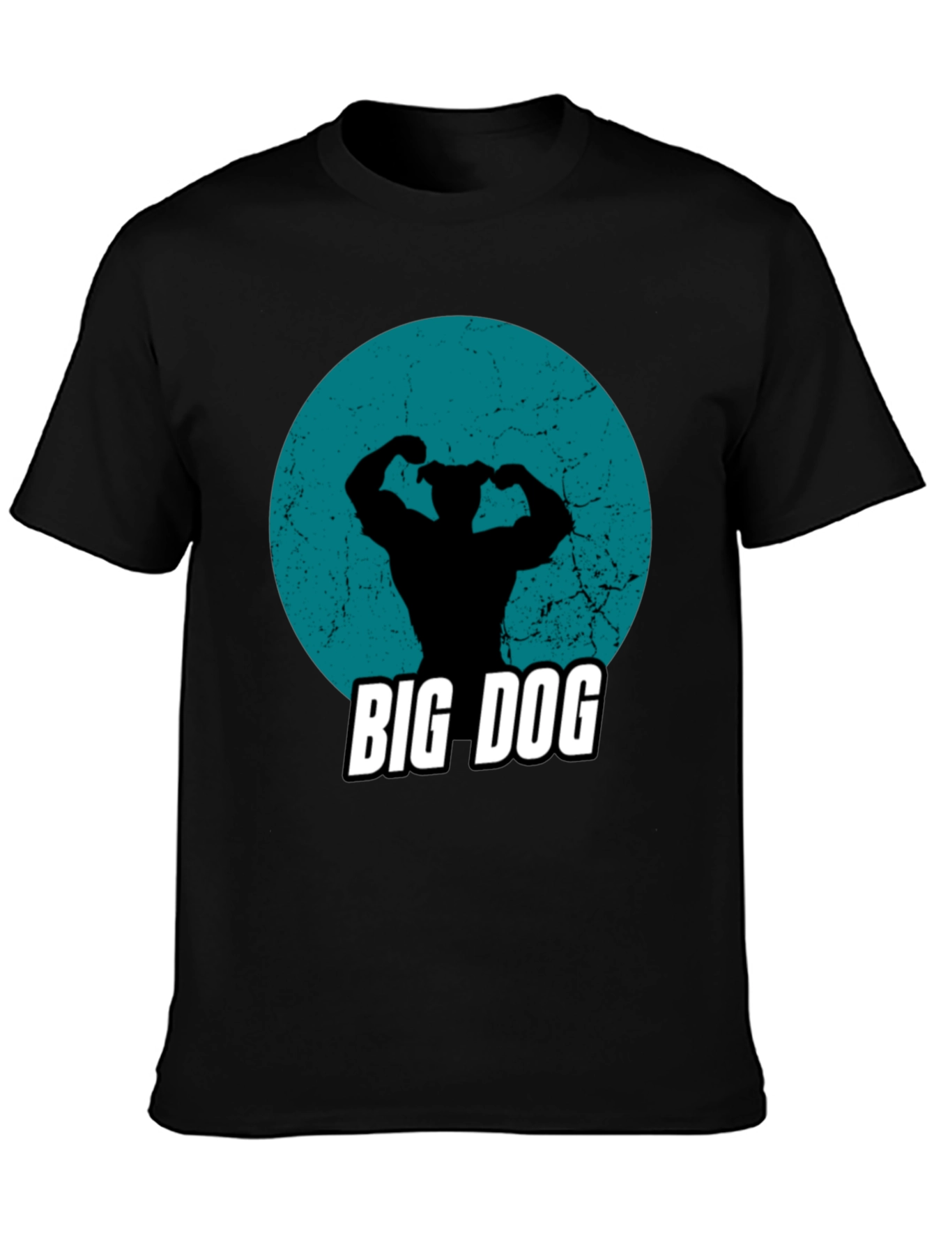 Big Dog Graphic Tee - Black Crew Neck
