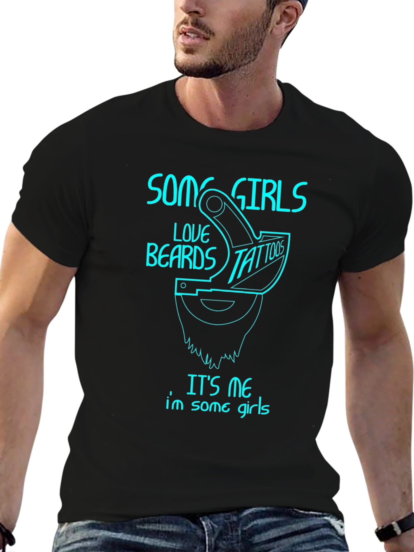 Some Girls Love Beards and Tattoos Graphic Tee