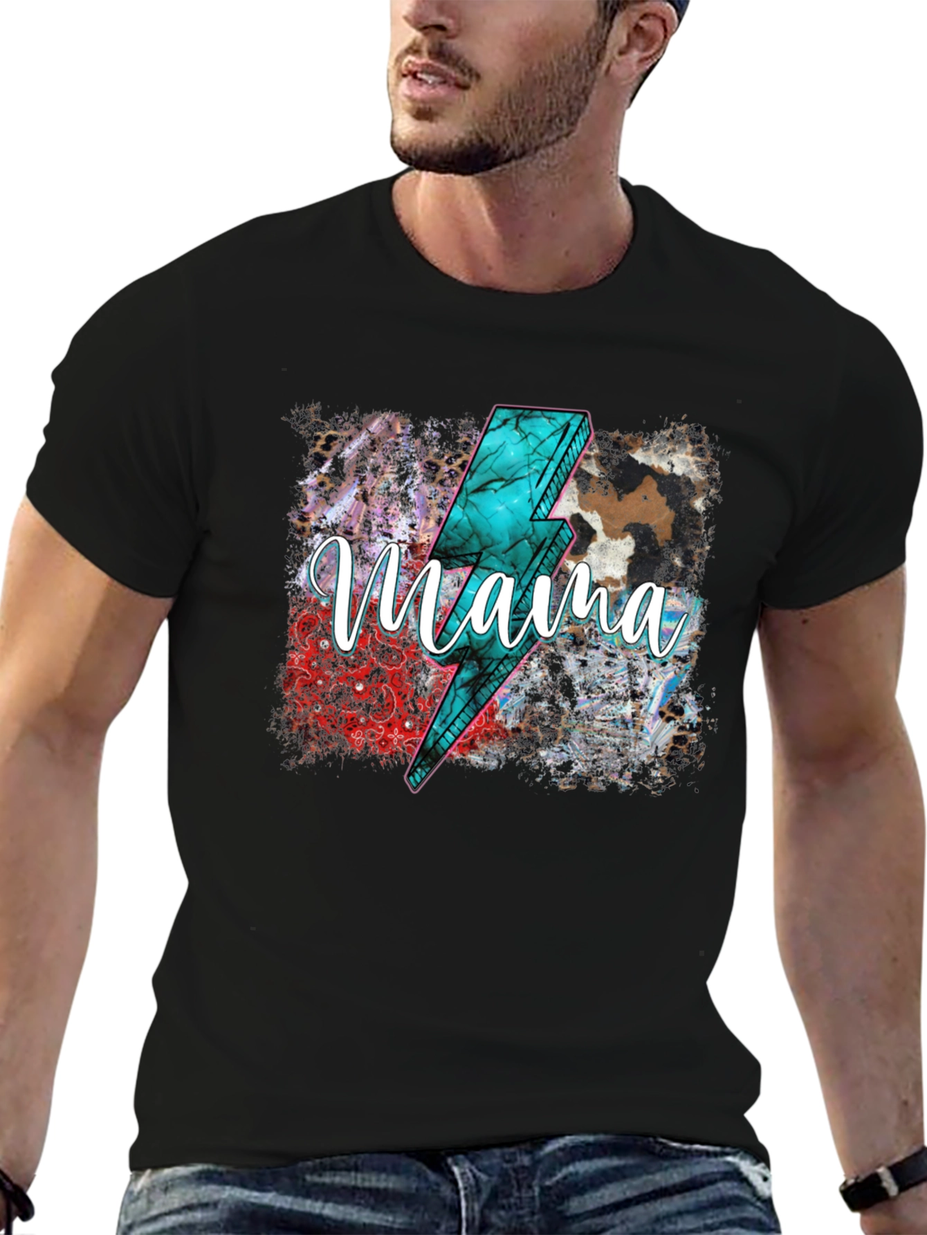 Mama Lightning Bolt Graphic Tee