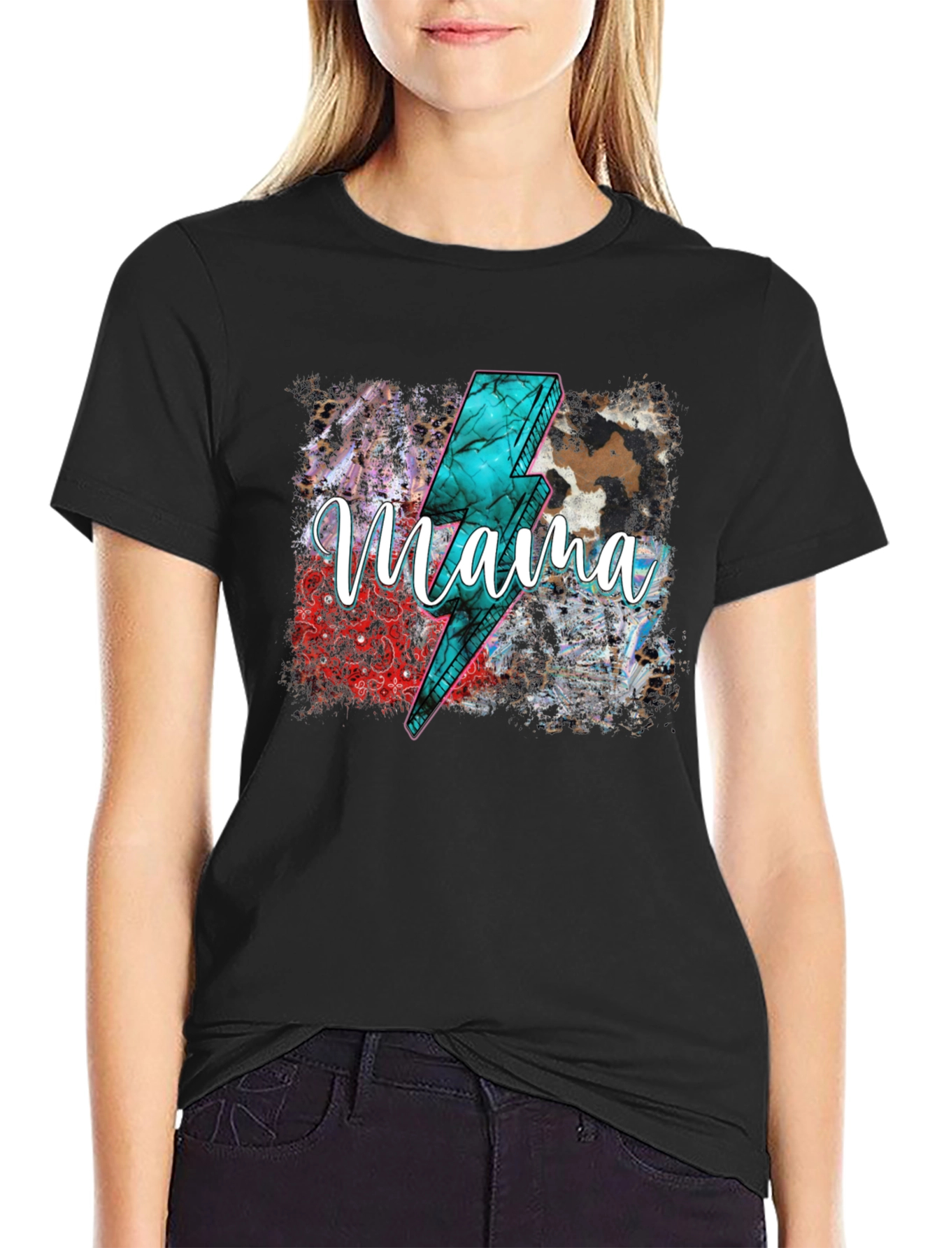Mama Lightning Bolt Graphic Tee