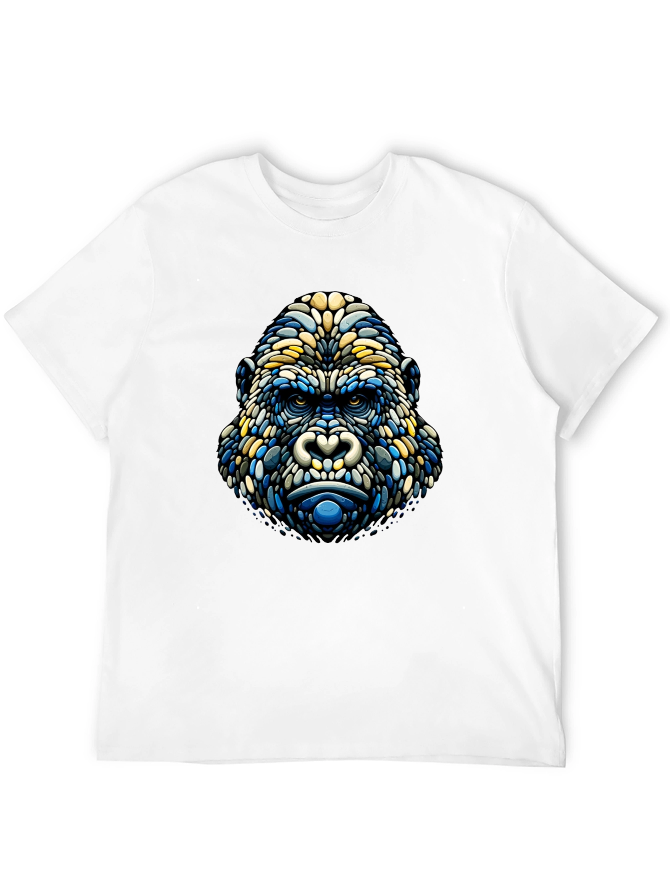 Abstract Gorilla Head Graphic Tee - Modern Style