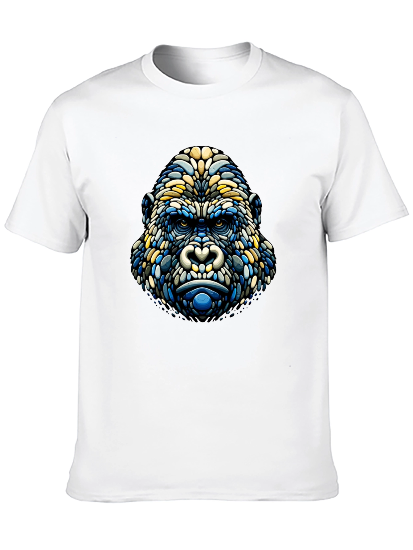 Abstract Gorilla Head Graphic Tee - Modern Style