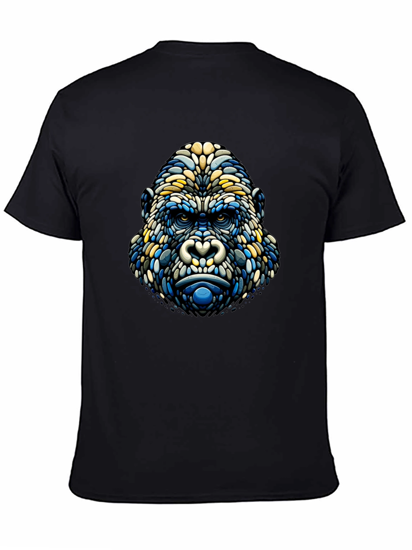 Abstract Gorilla Head Graphic Tee - Modern Style